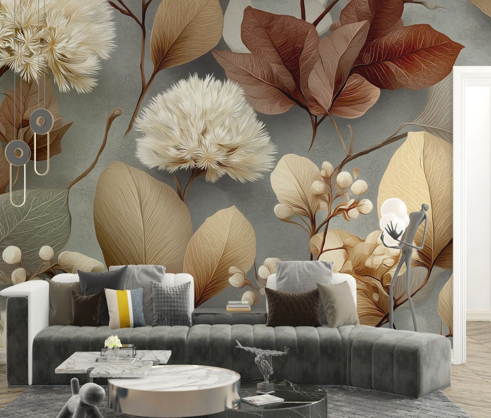 whispers in the wind of pastel leaves and dandelions