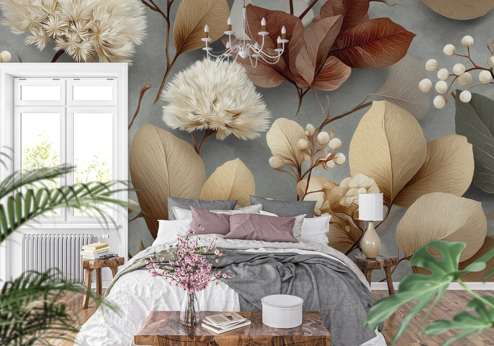 whispers in the wind of pastel leaves and dandelions