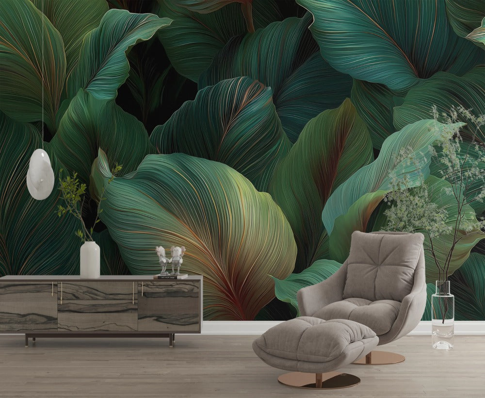 Natural Luxury: Exotic Leaf Texture for Modern and Sophisticated Backgrounds