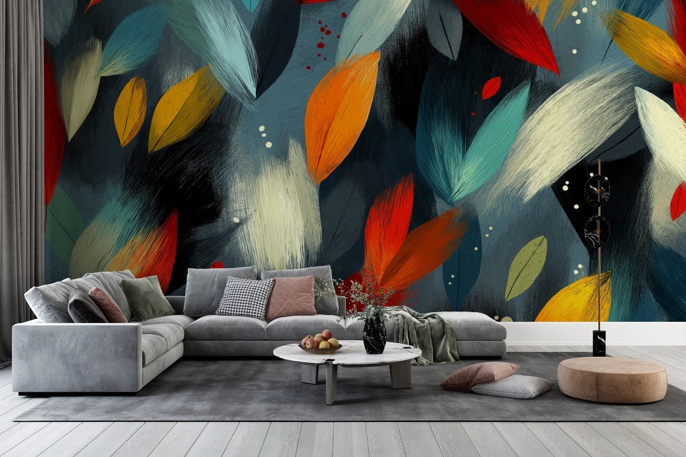 Color Wind: Expressive Composition of Painted Leaves in Motion