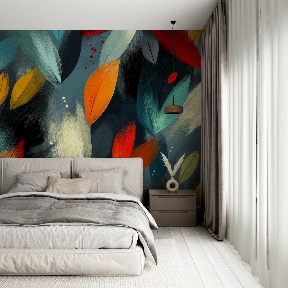 Color Wind: Expressive Composition of Painted Leaves in Motion