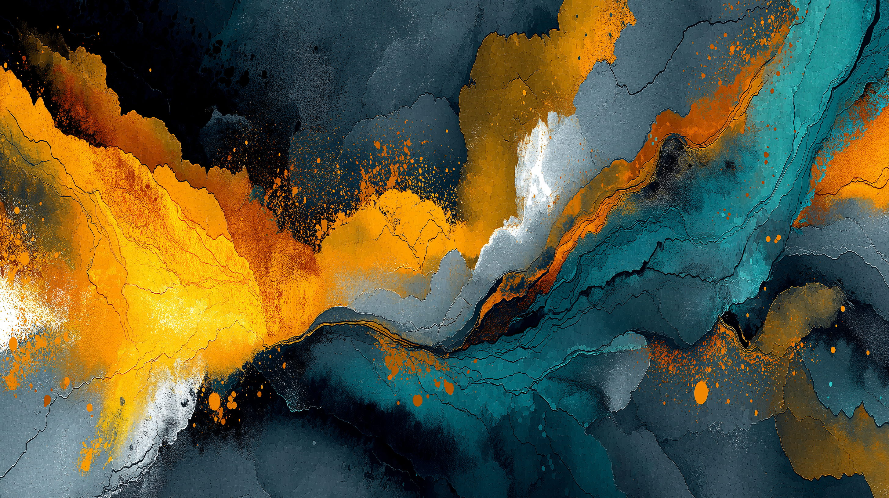 Molten Horizon Abstract Wall Mural