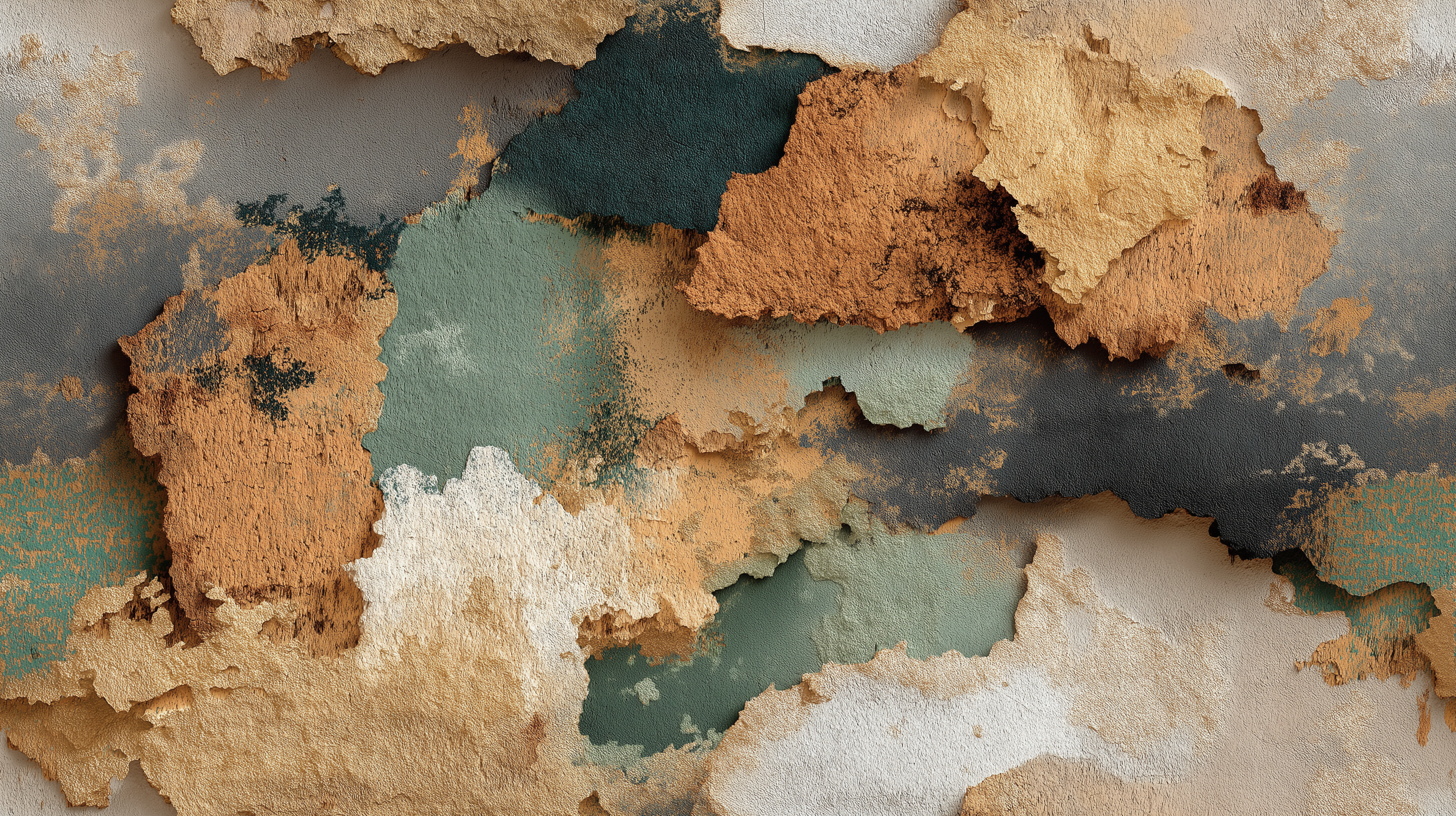 Weathered Plaster Strata Wall Mural