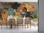 Imperfect Beauty: Abstract Aged Surface Art in Wabi-Sabi Style