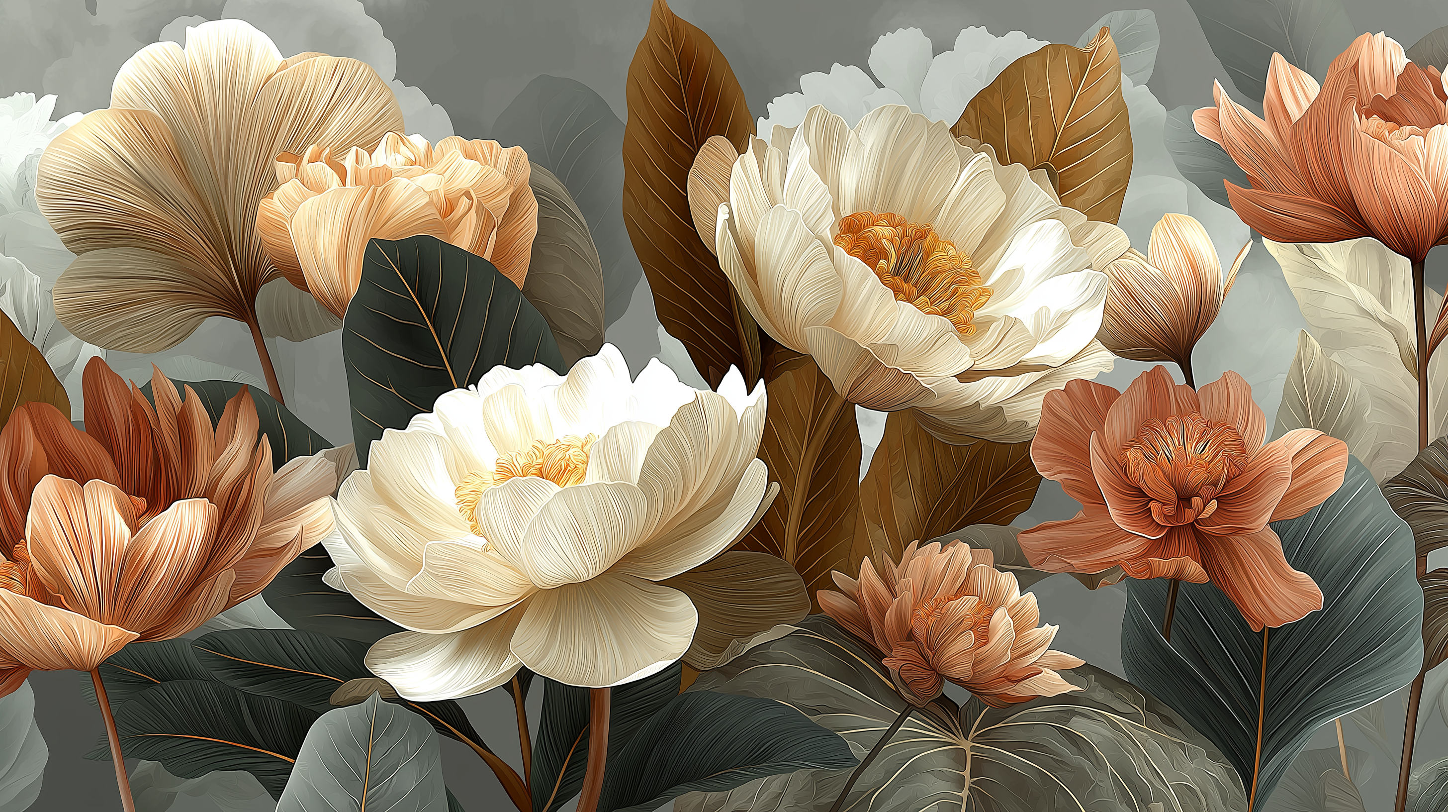 Autumn Bloom Reverie Wall Mural