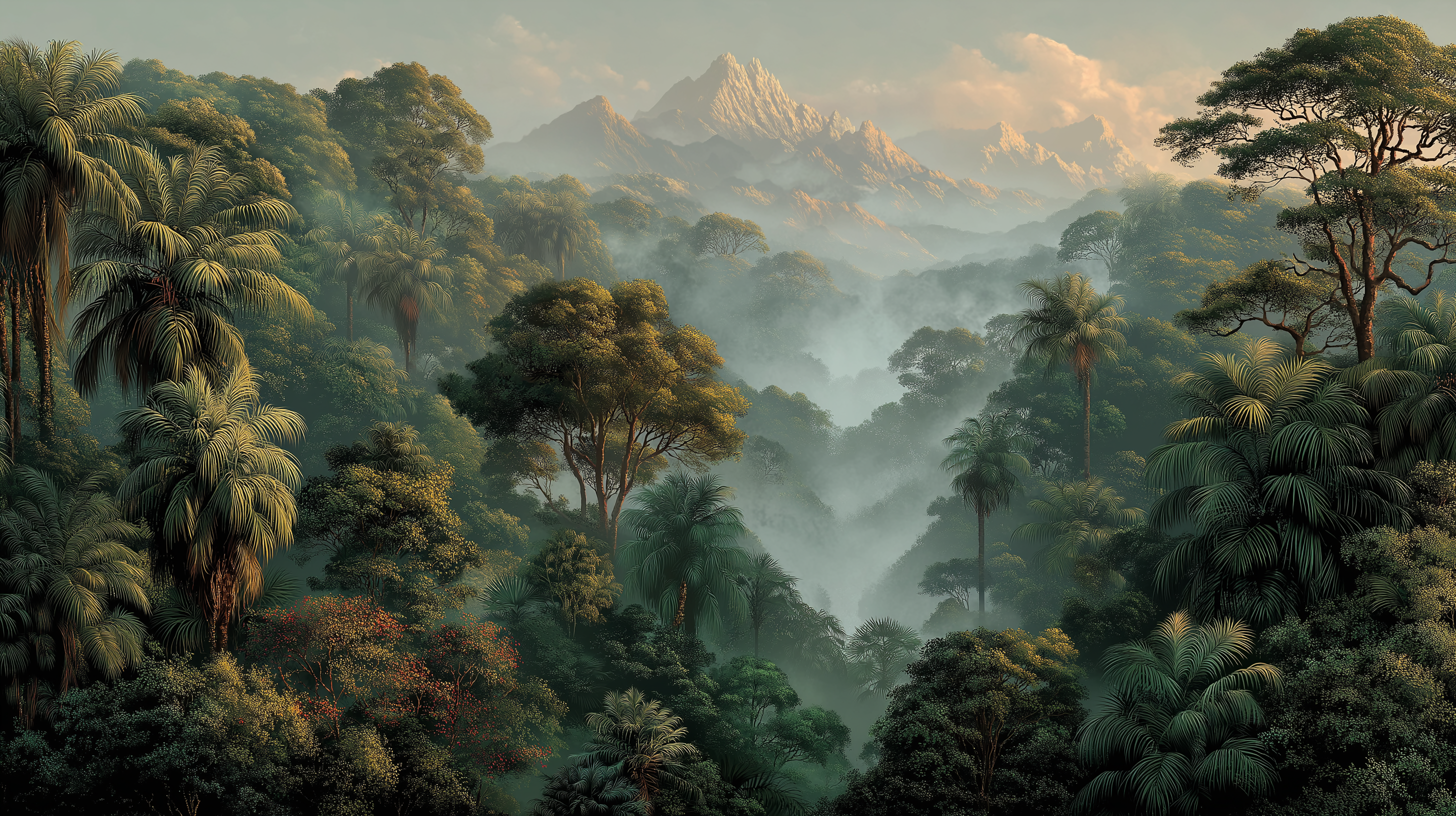 Verdant Highlands Wall Mural