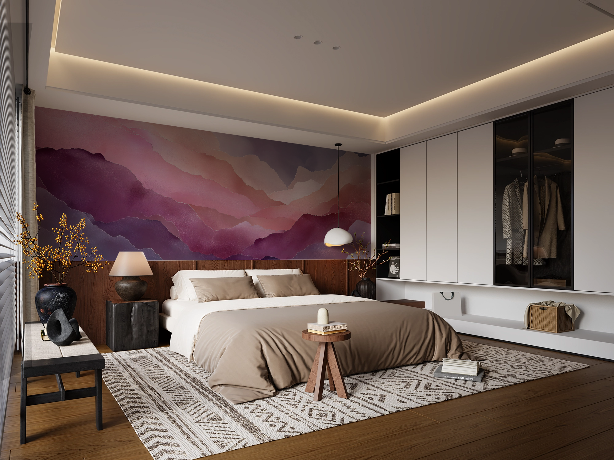 Blush Amethyst Horizon Wall Mural