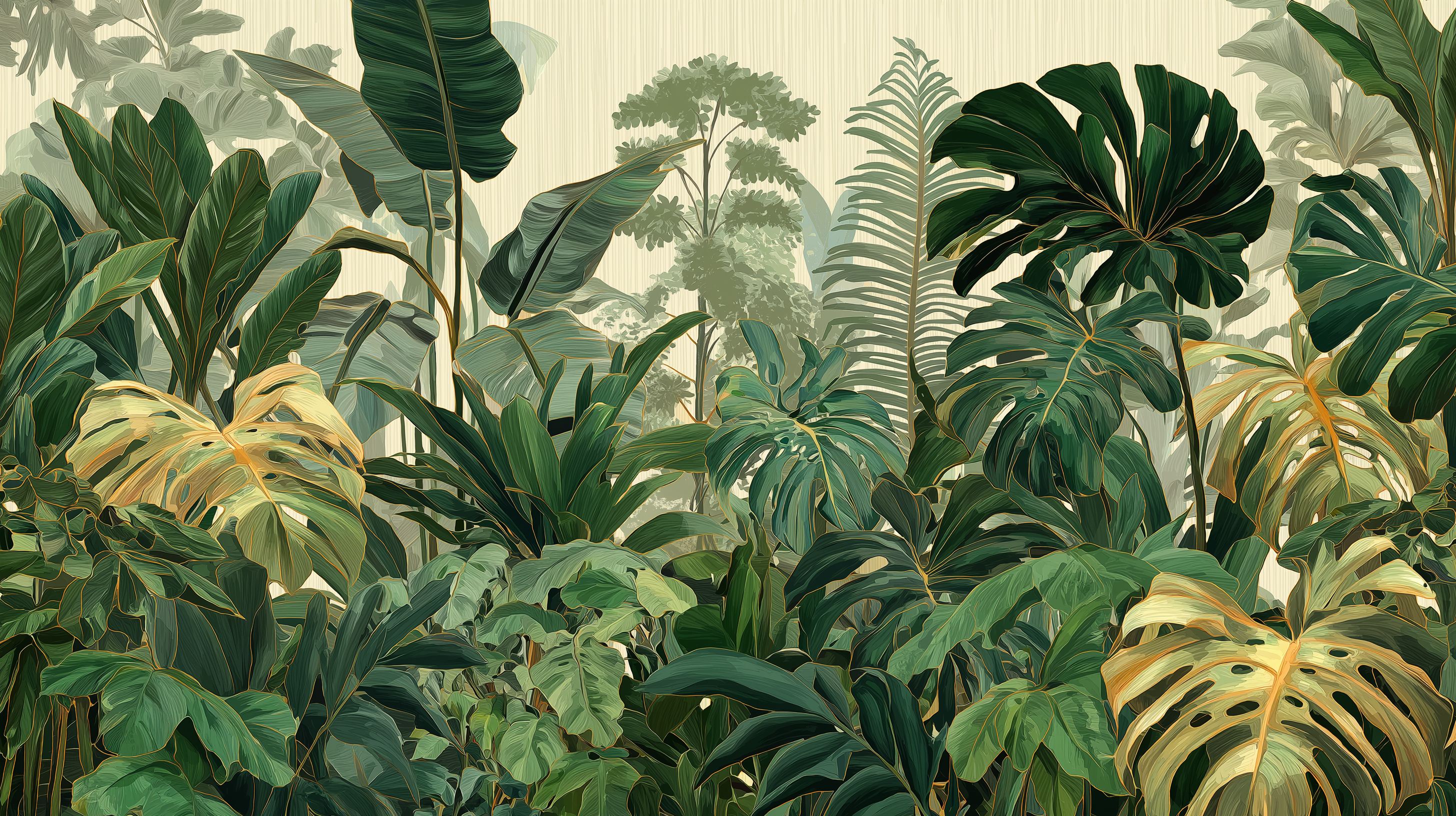 Tropical Botanical Canopy Wall Mural
