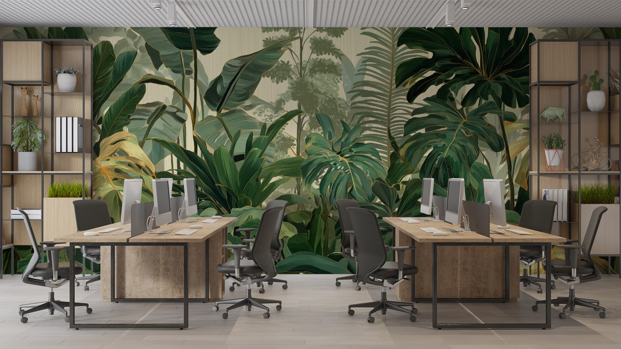Tropical Botanical Canopy Wall Mural