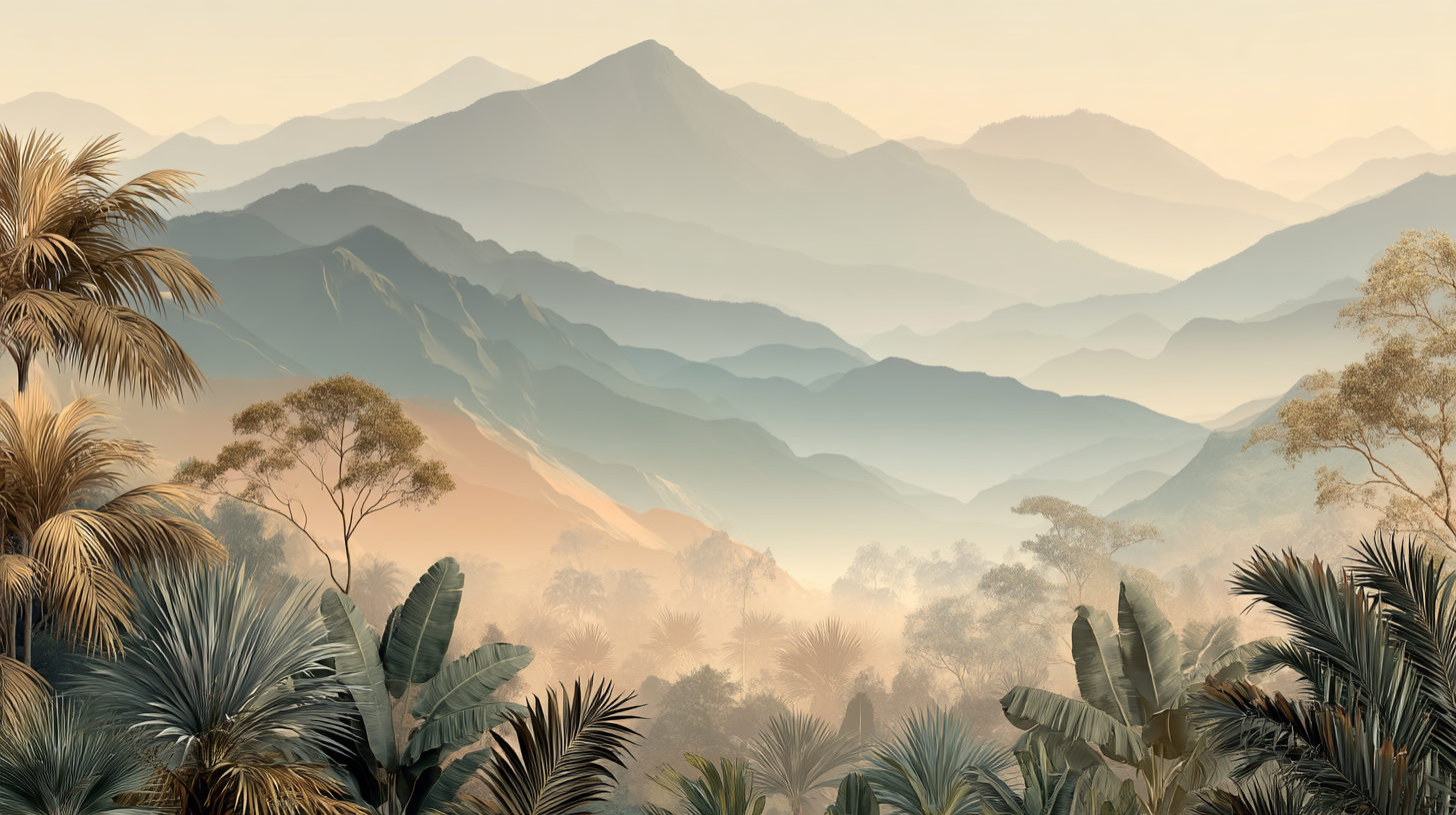Golden Horizon Highlands Wall Mural
