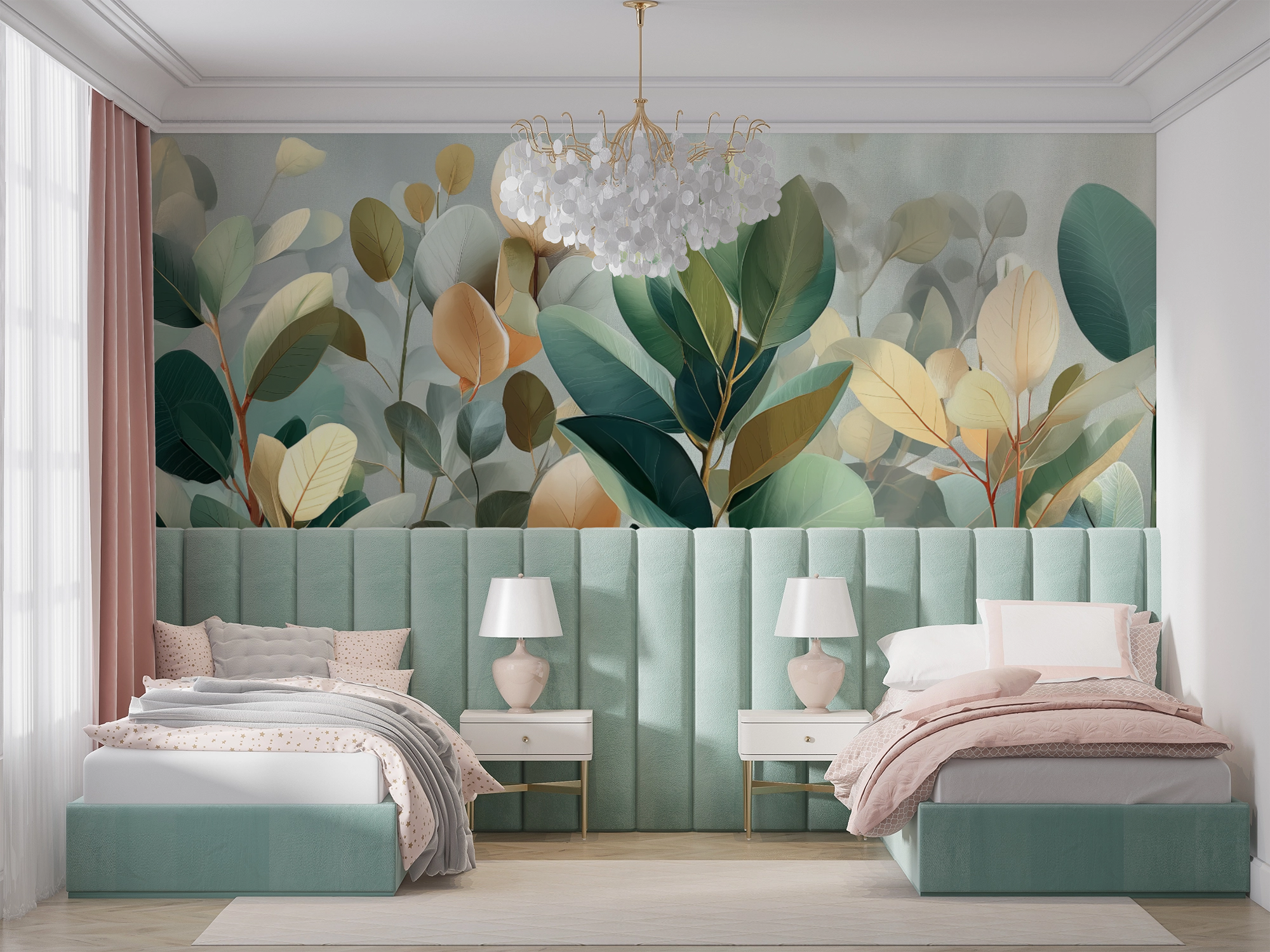 Eucalyptus Veil Wall Mural