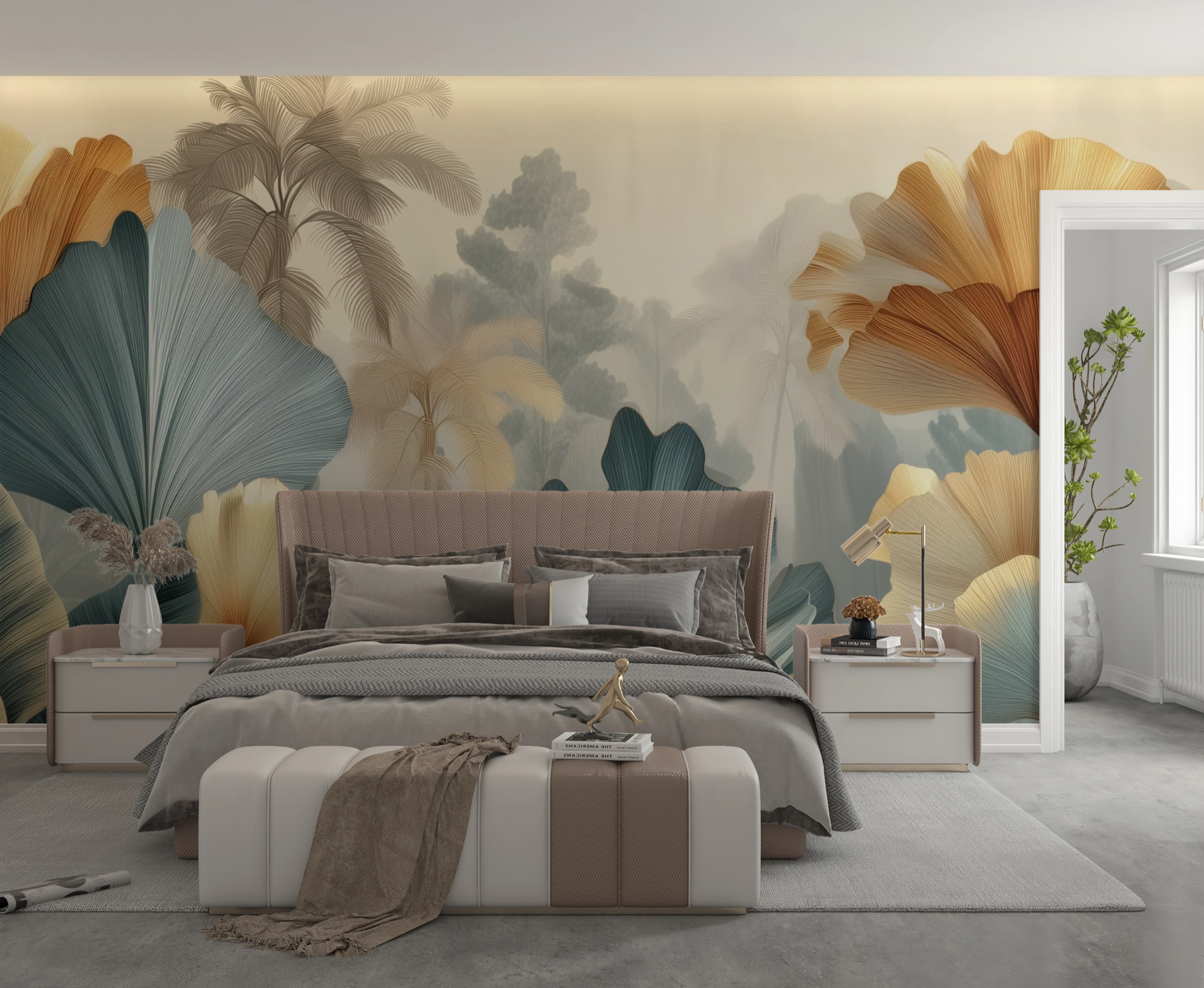 Ginkgo Elegance Botanical Wall Mural