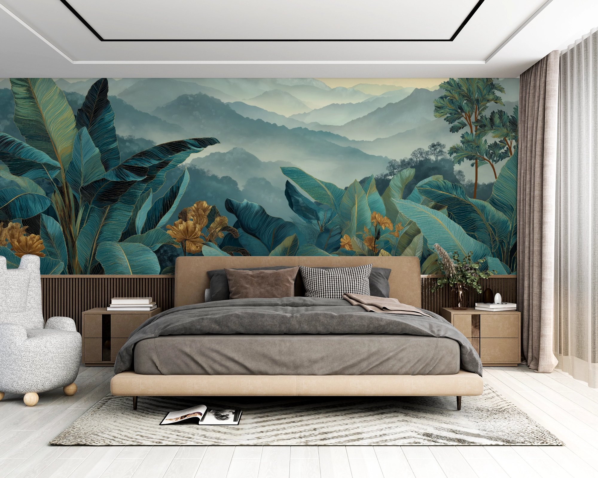 Misty Botanical Highlands Wall Mural
