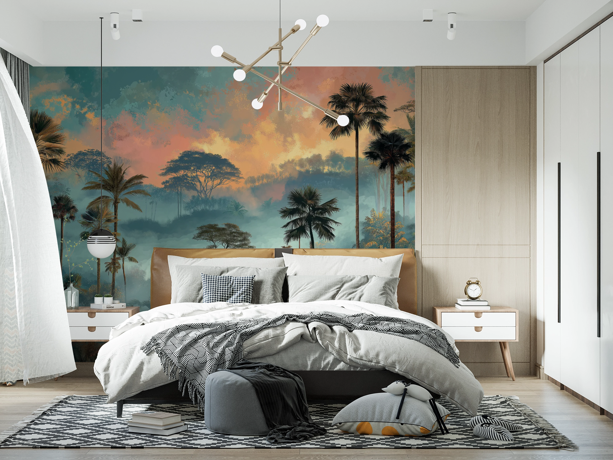 Tropical Canopy at Dusk Wall Mural