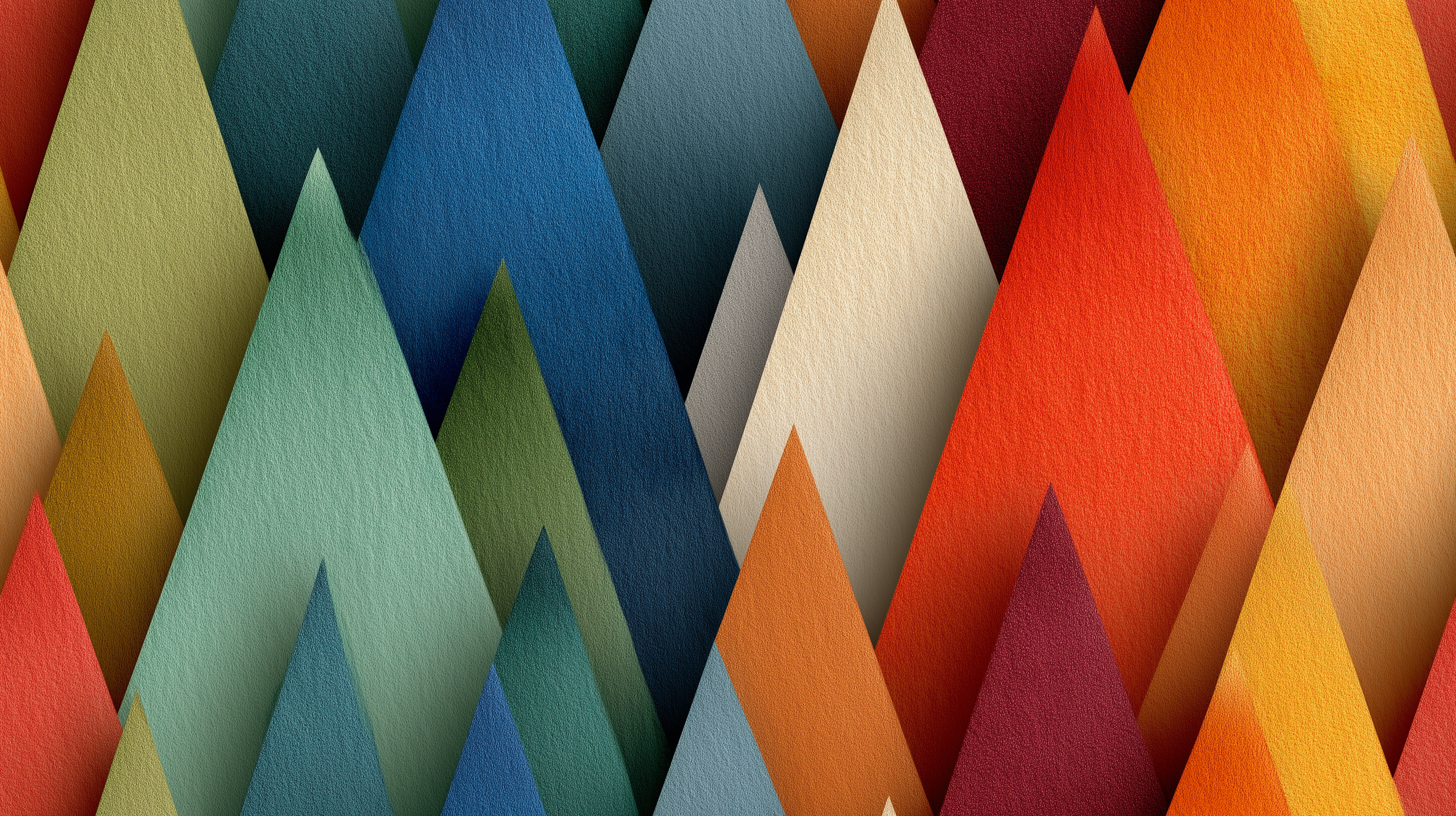Modern Geometric Peaks Wall Mural in Earthy Tones