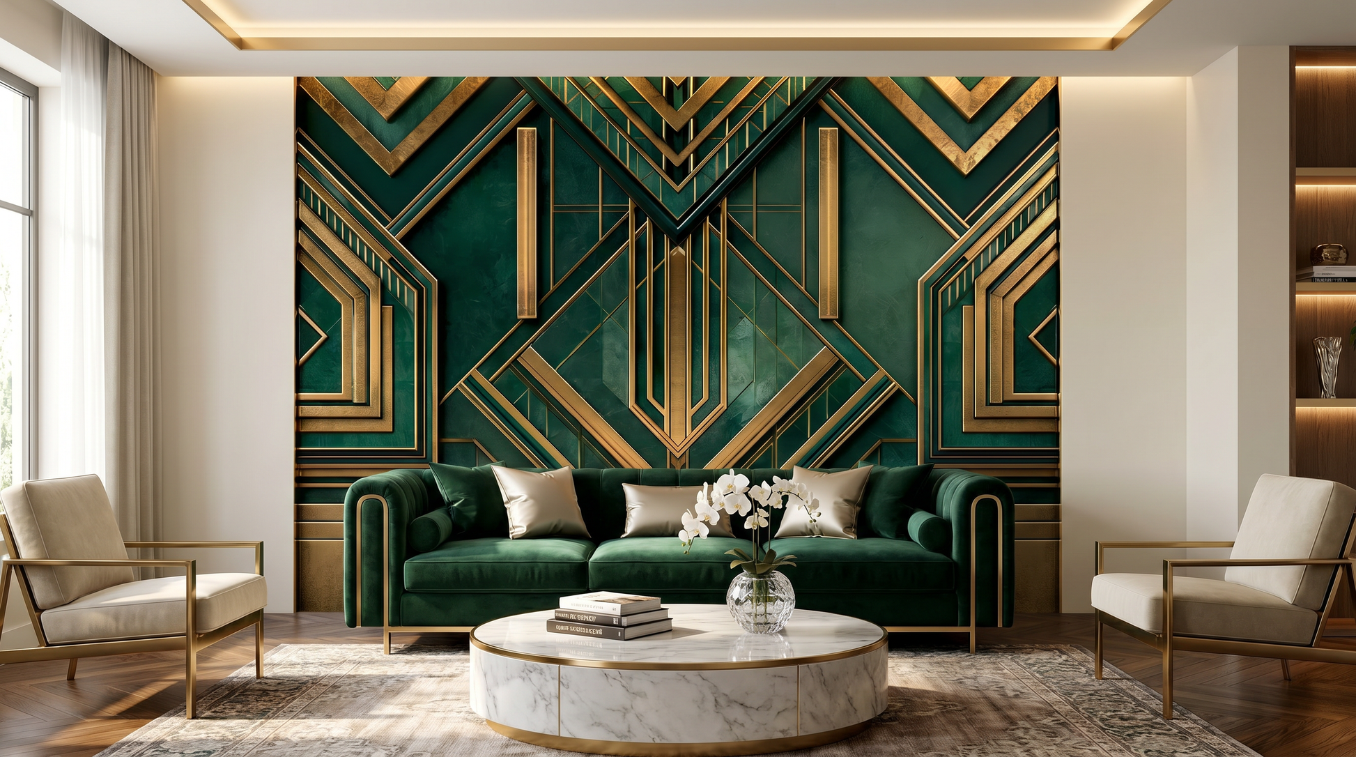 Emerald Deco Prestige Wall Mural – wall mural, view 3
