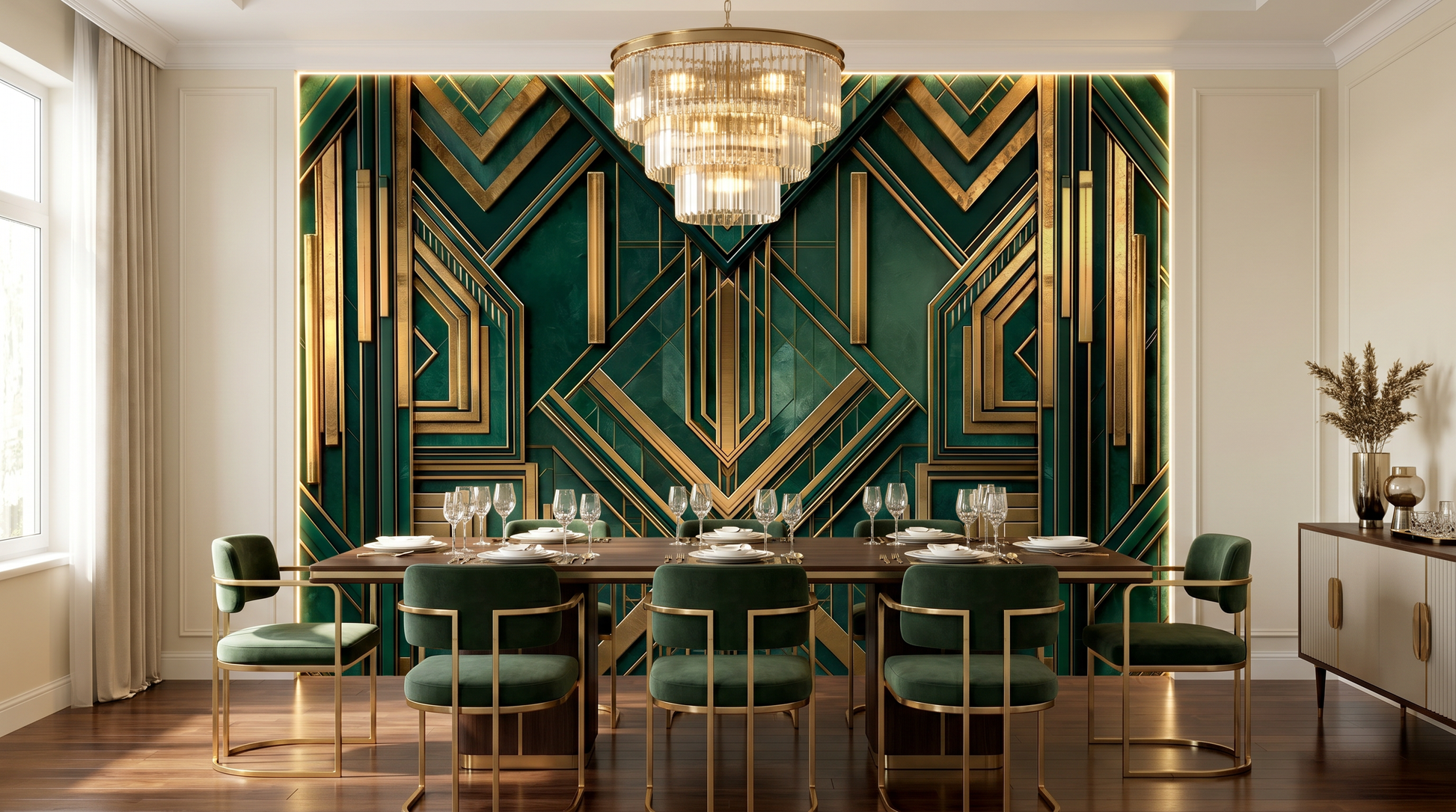 Emerald Deco Prestige Wall Mural – wall mural, view 4