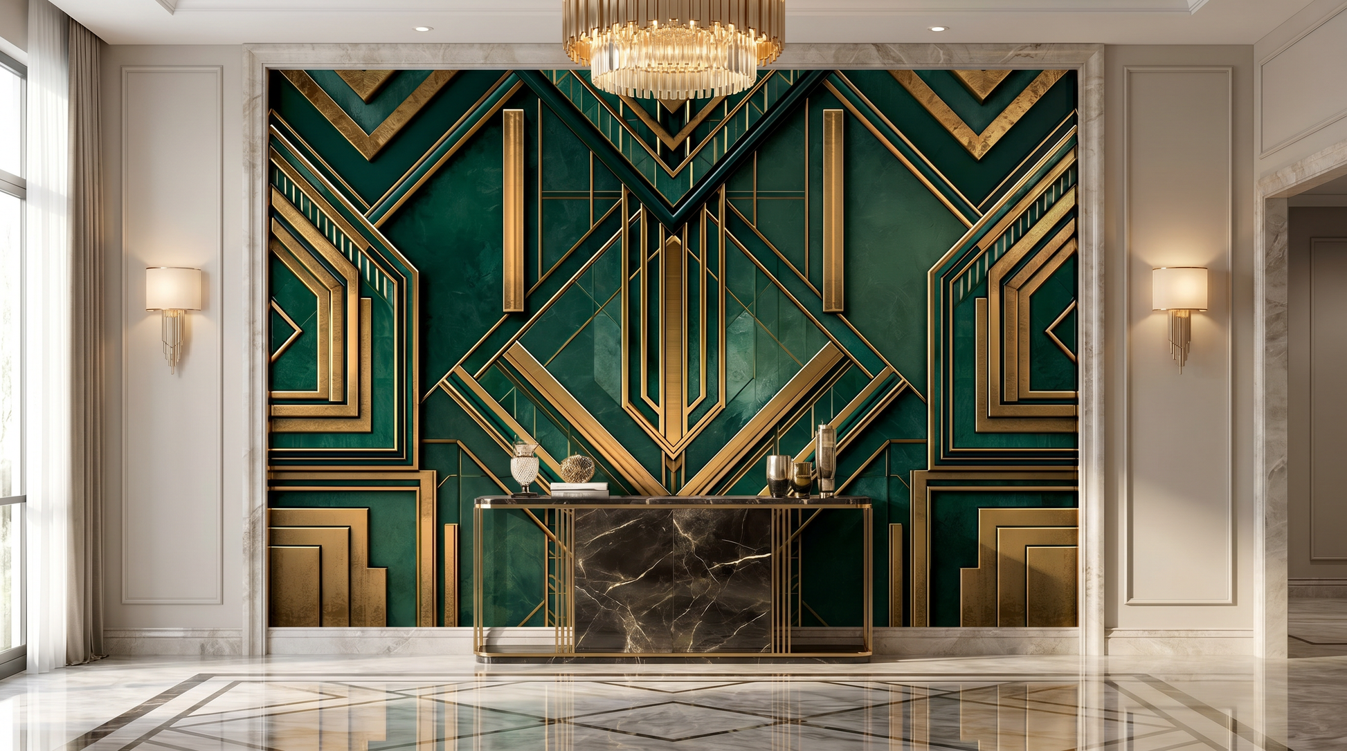 Emerald Deco Prestige Wall Mural – wall mural, view 2