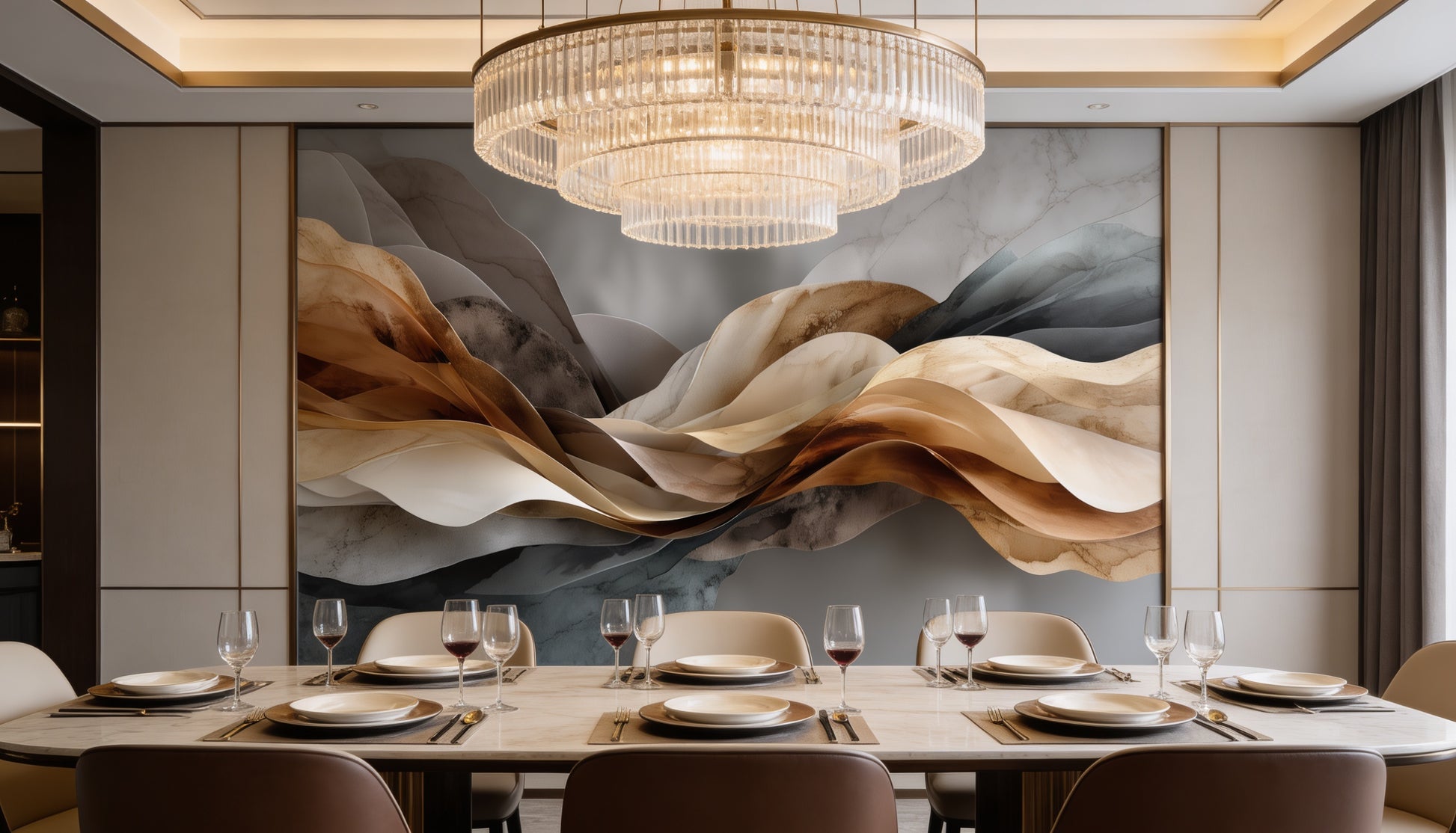 Sculpted Earth Flow Wall Mural – wall mural, view 4