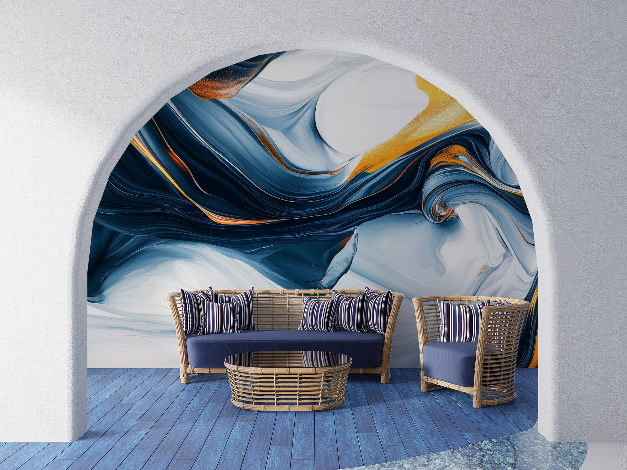 Molten Current Abstract Wall Mural