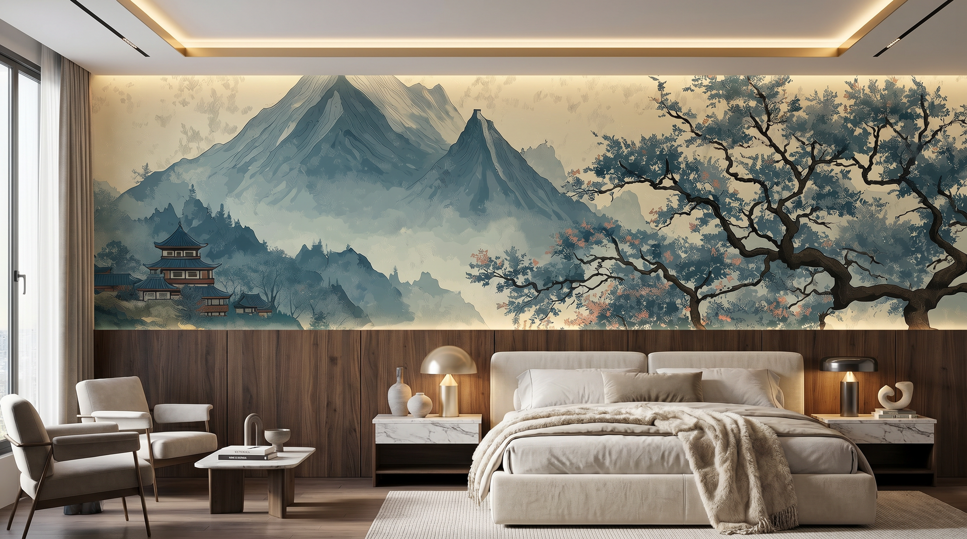 Celestial Peak Temple Wall Mural – wall mural, view 2