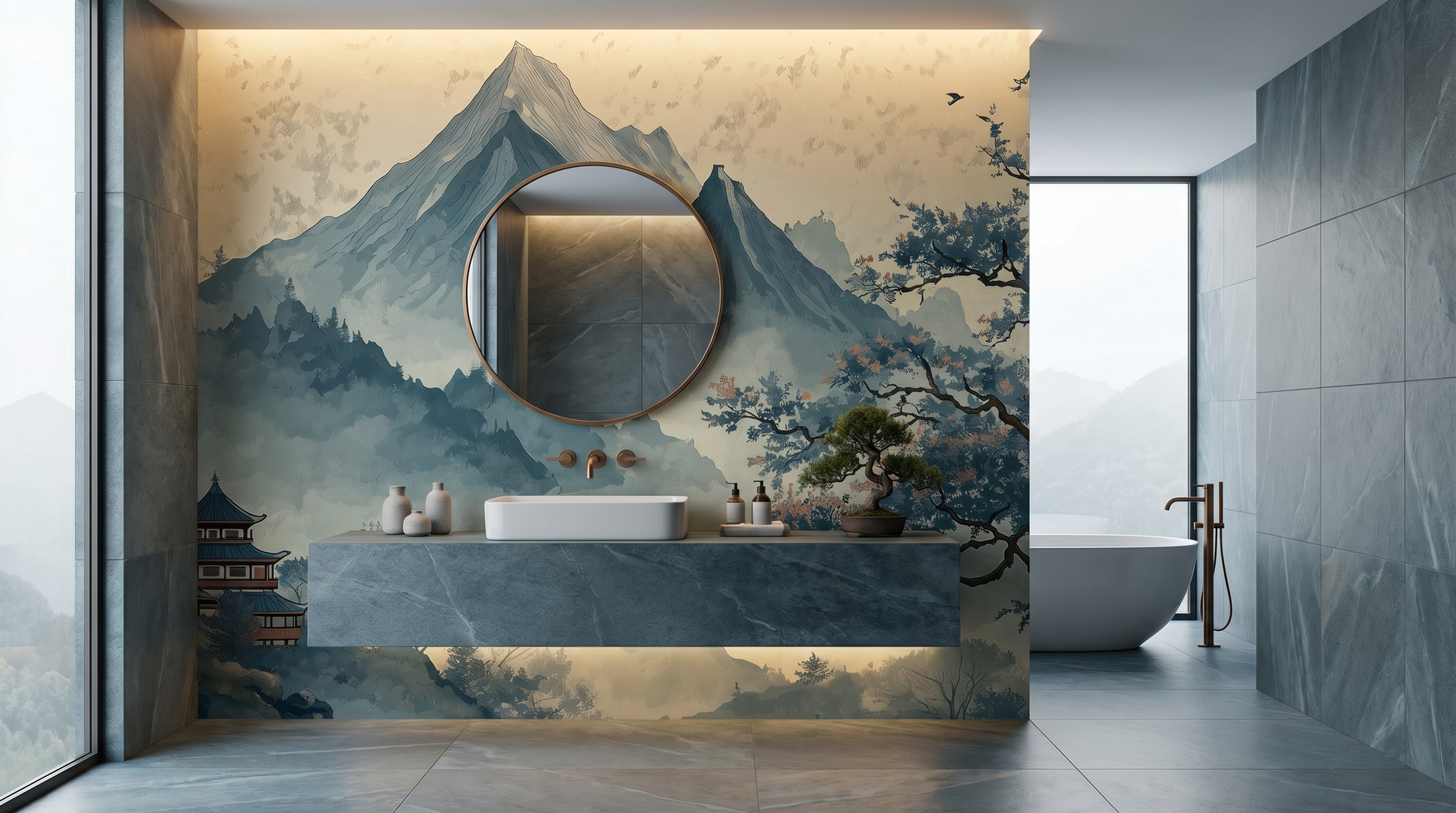 Celestial Peak Temple Wall Mural – wall mural, view 3