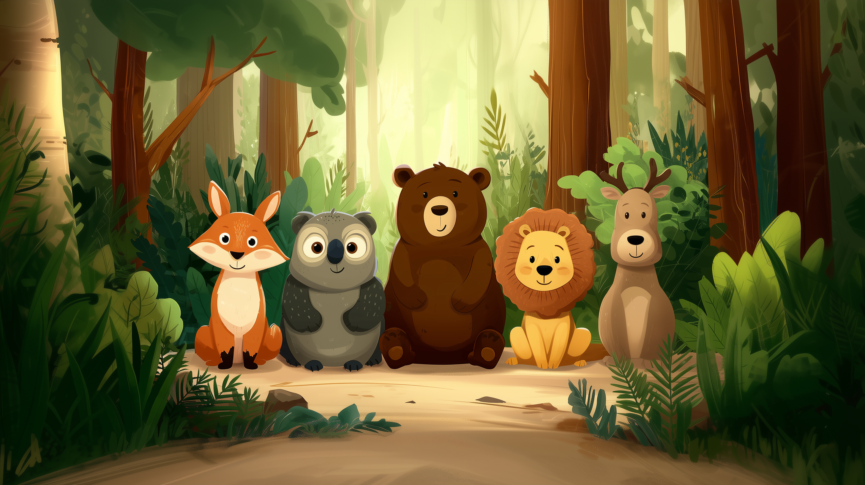 Woodland Friends Adventure Wall Mural