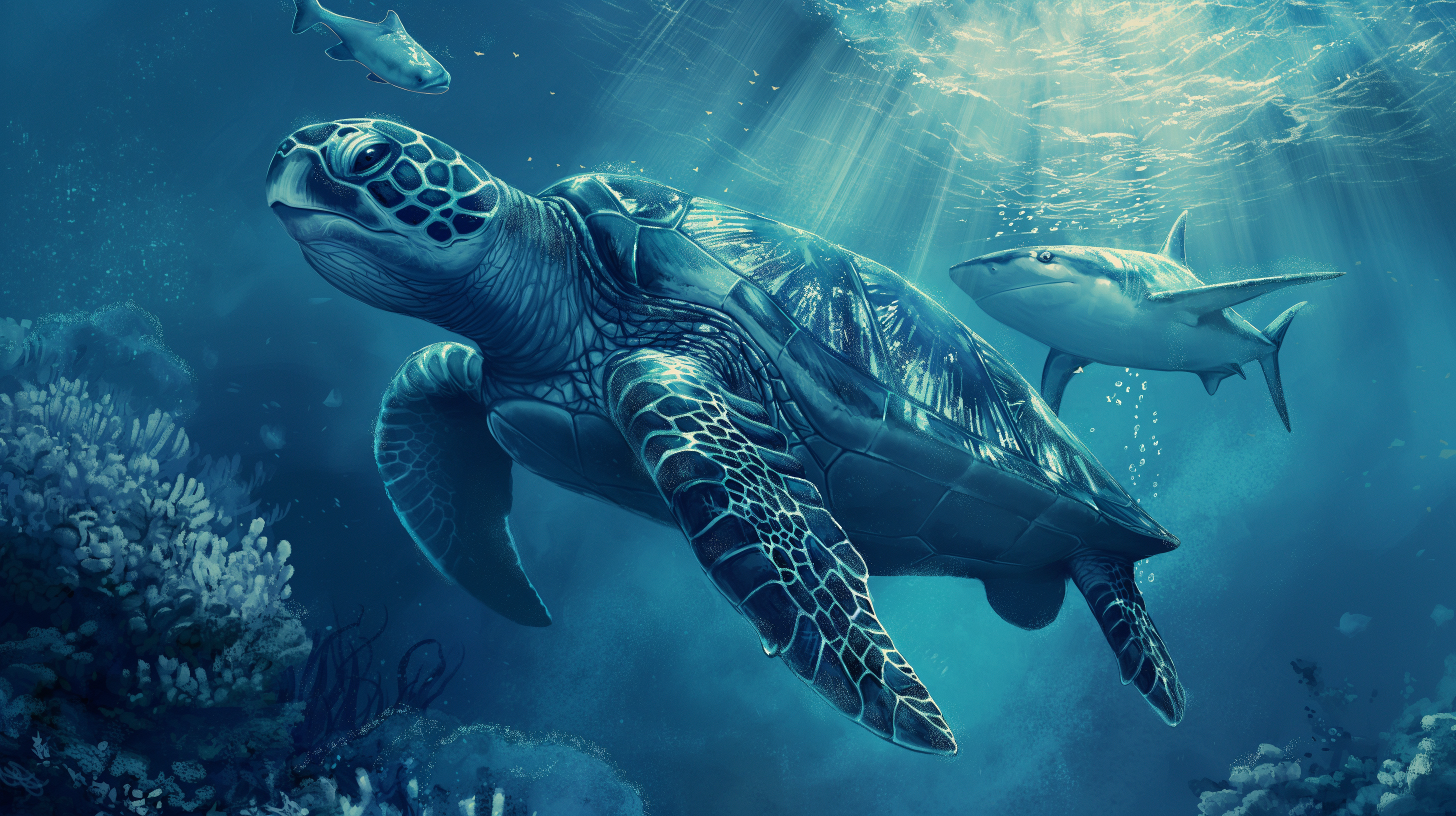 Ocean Guardian Turtle Wall Mural