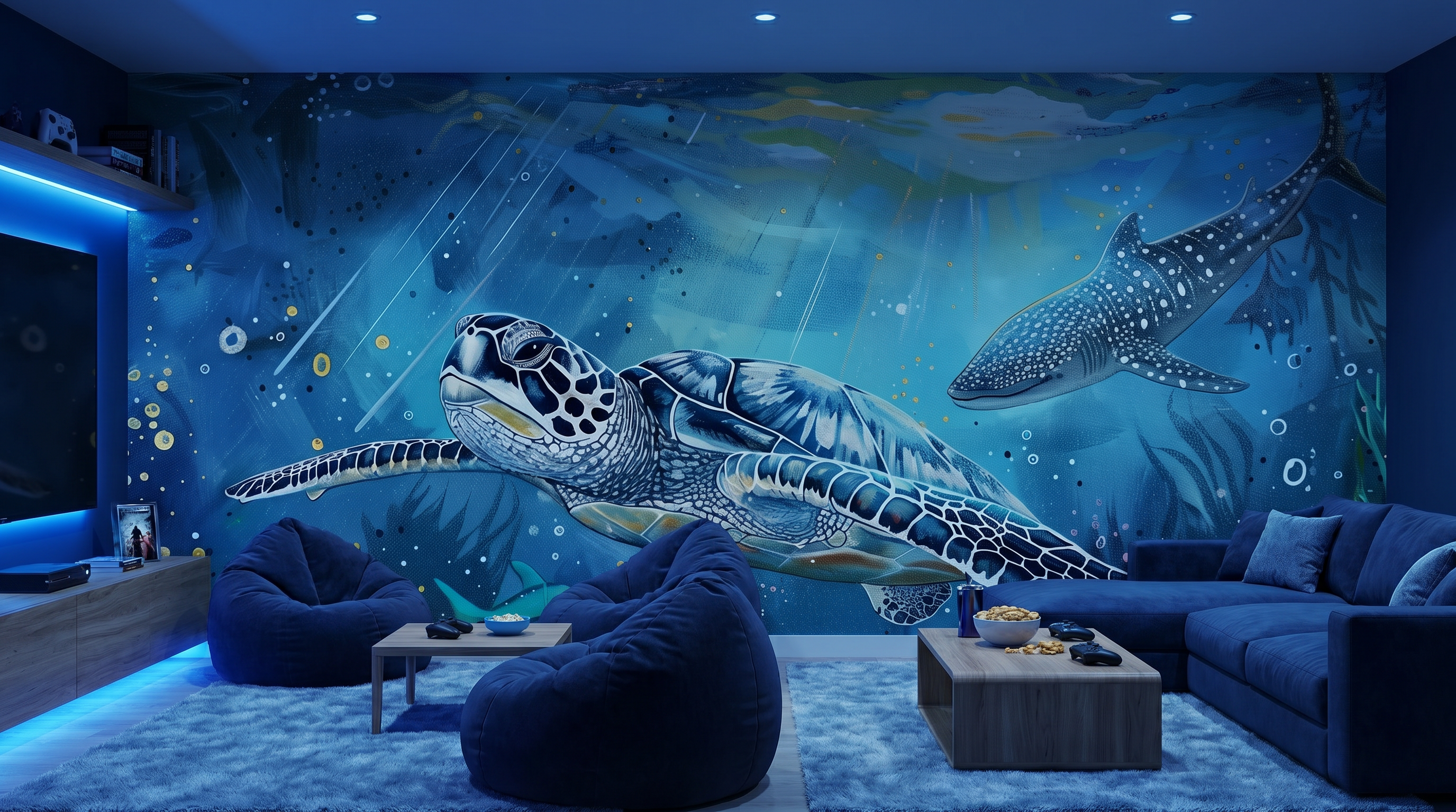 Sea Glow Turtle Reef Wall Mural