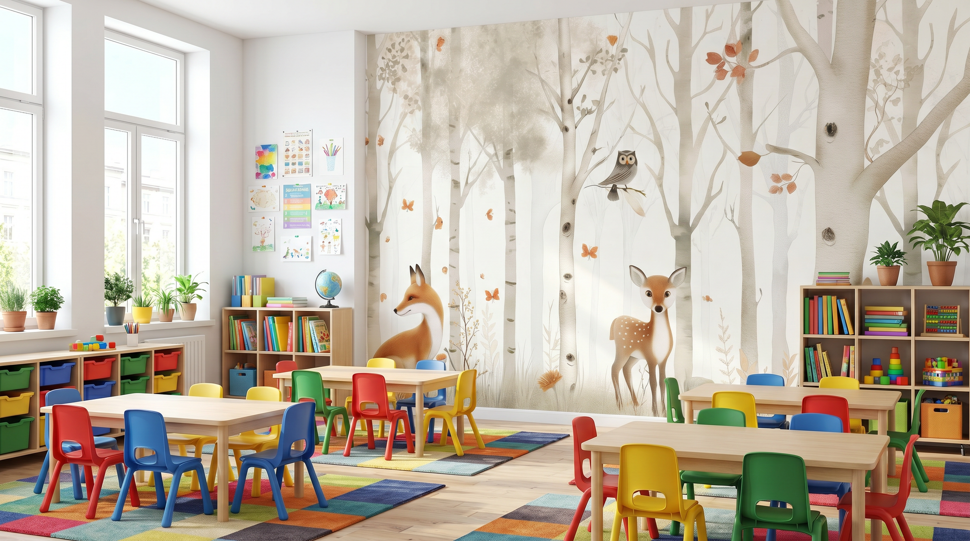Whispering Birch Woodland Wall Mural – wall mural, view 5