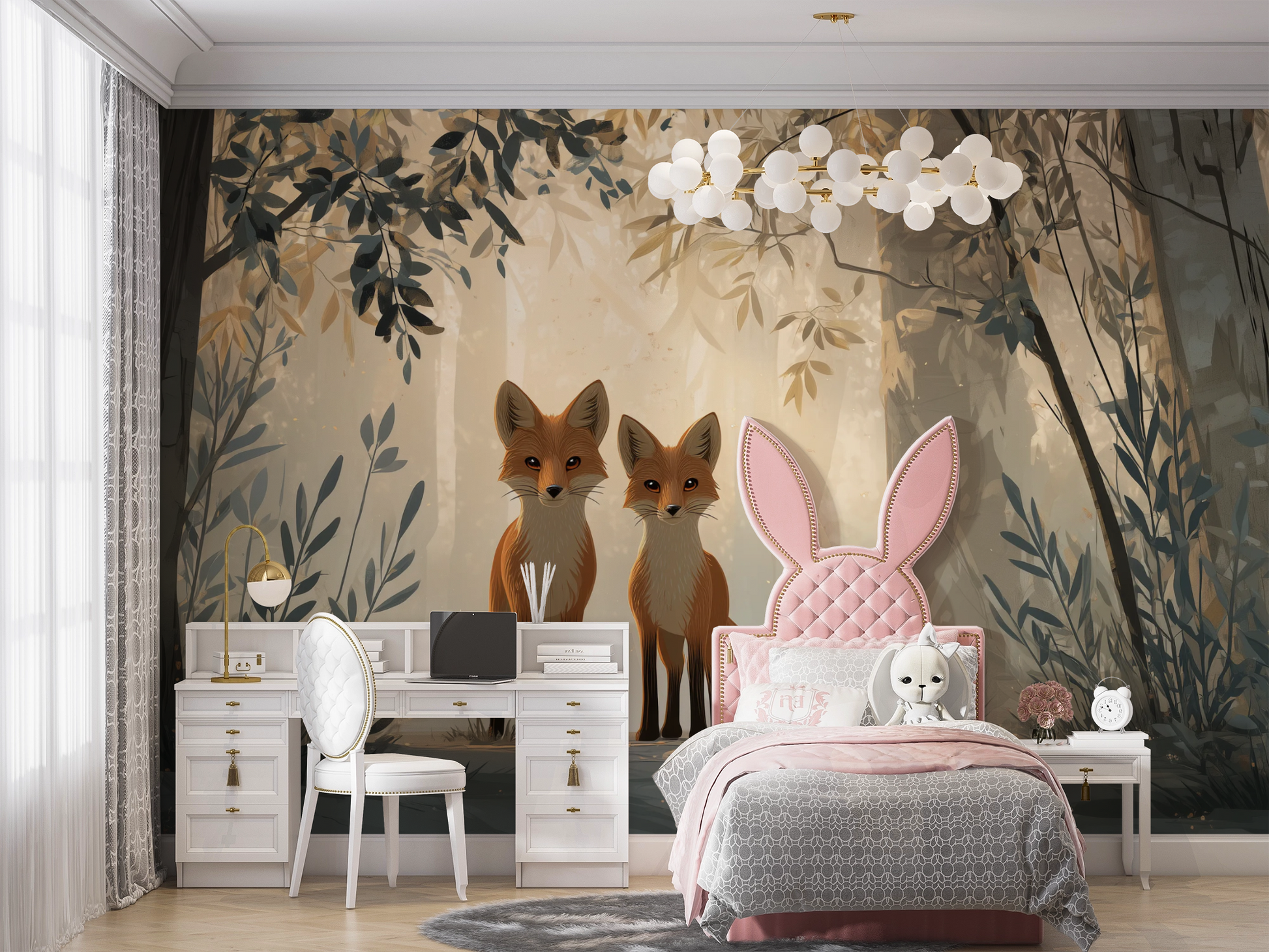 Golden Fox Hollow Wall Mural – wall mural, view 5
