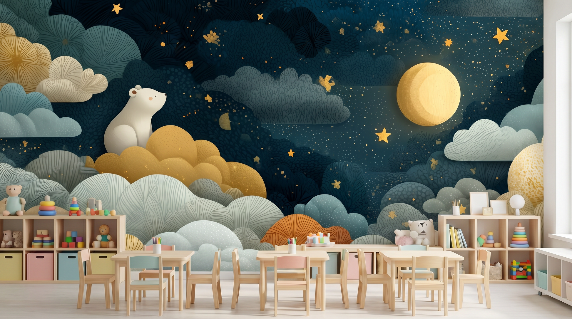 Moonbeam Polar Dreams Wall Mural – wall mural, view 3