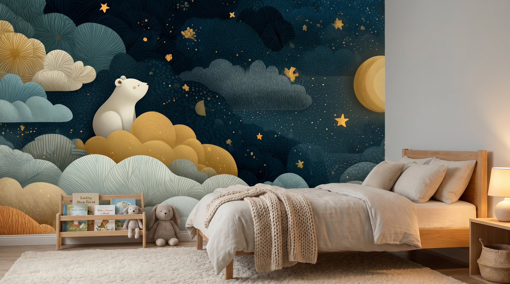 Moonbeam Polar Dreams Wall Mural – wall mural, view 4