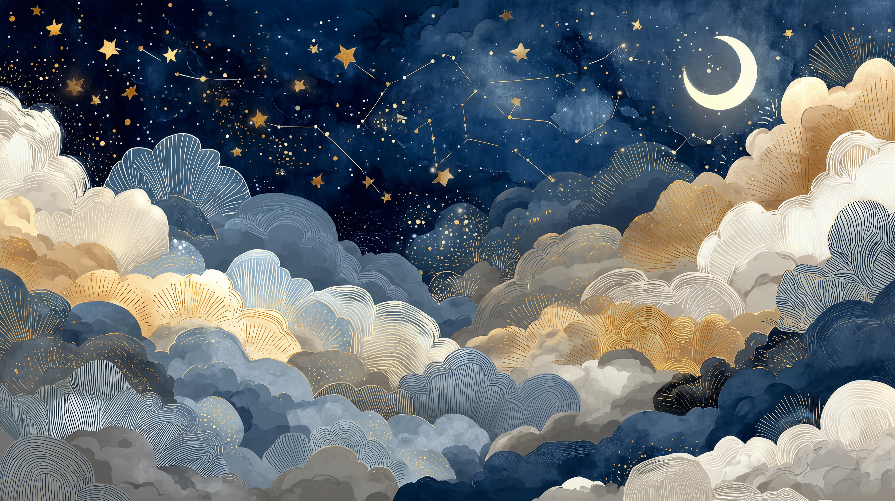 Celestial Mooncloud Dream Wall Mural
