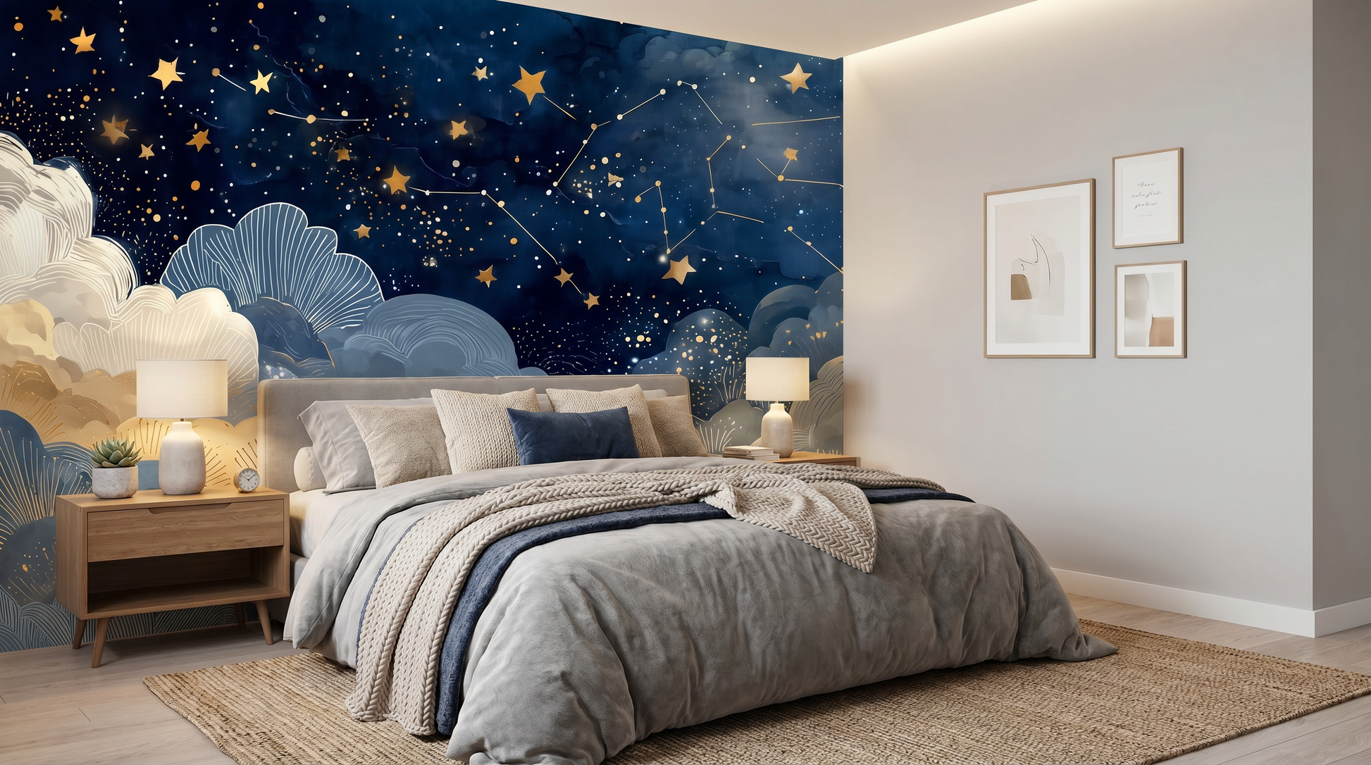 Celestial Mooncloud Dream Wall Mural – wall mural, view 3