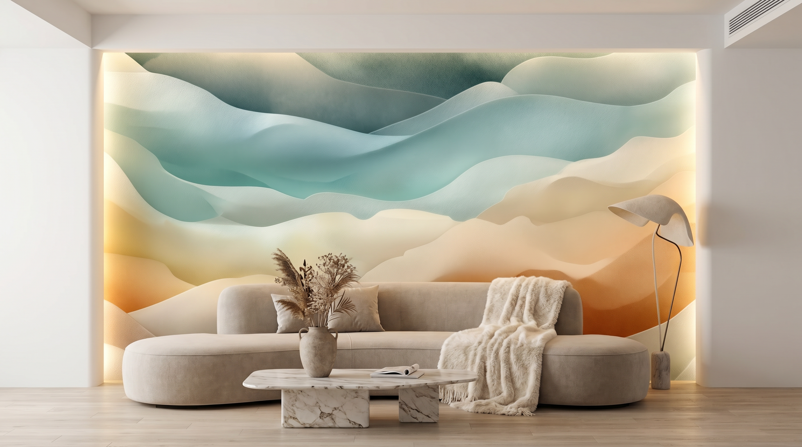 Layered Drift Abstract Wall Mural