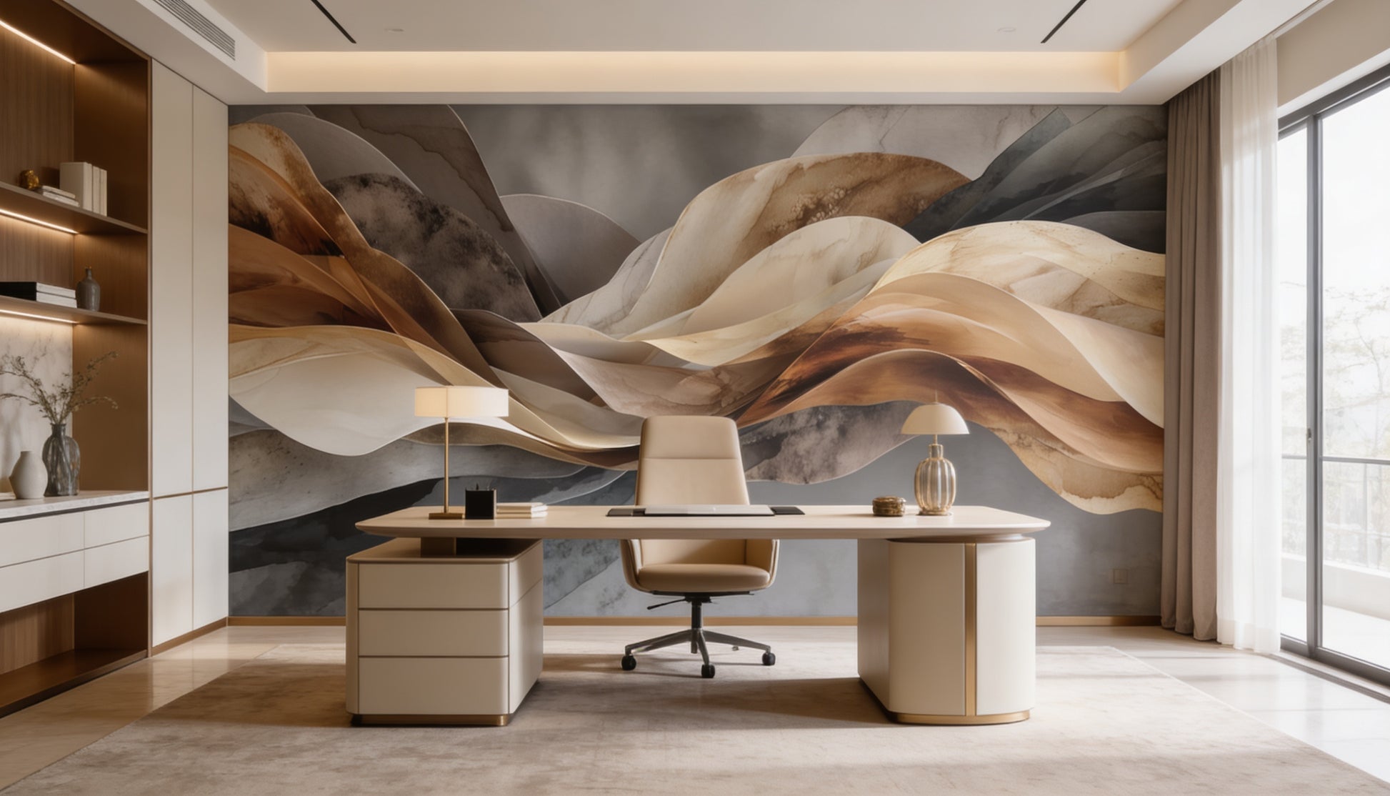 Sculpted Earth Flow Wall Mural – wall mural, view 5