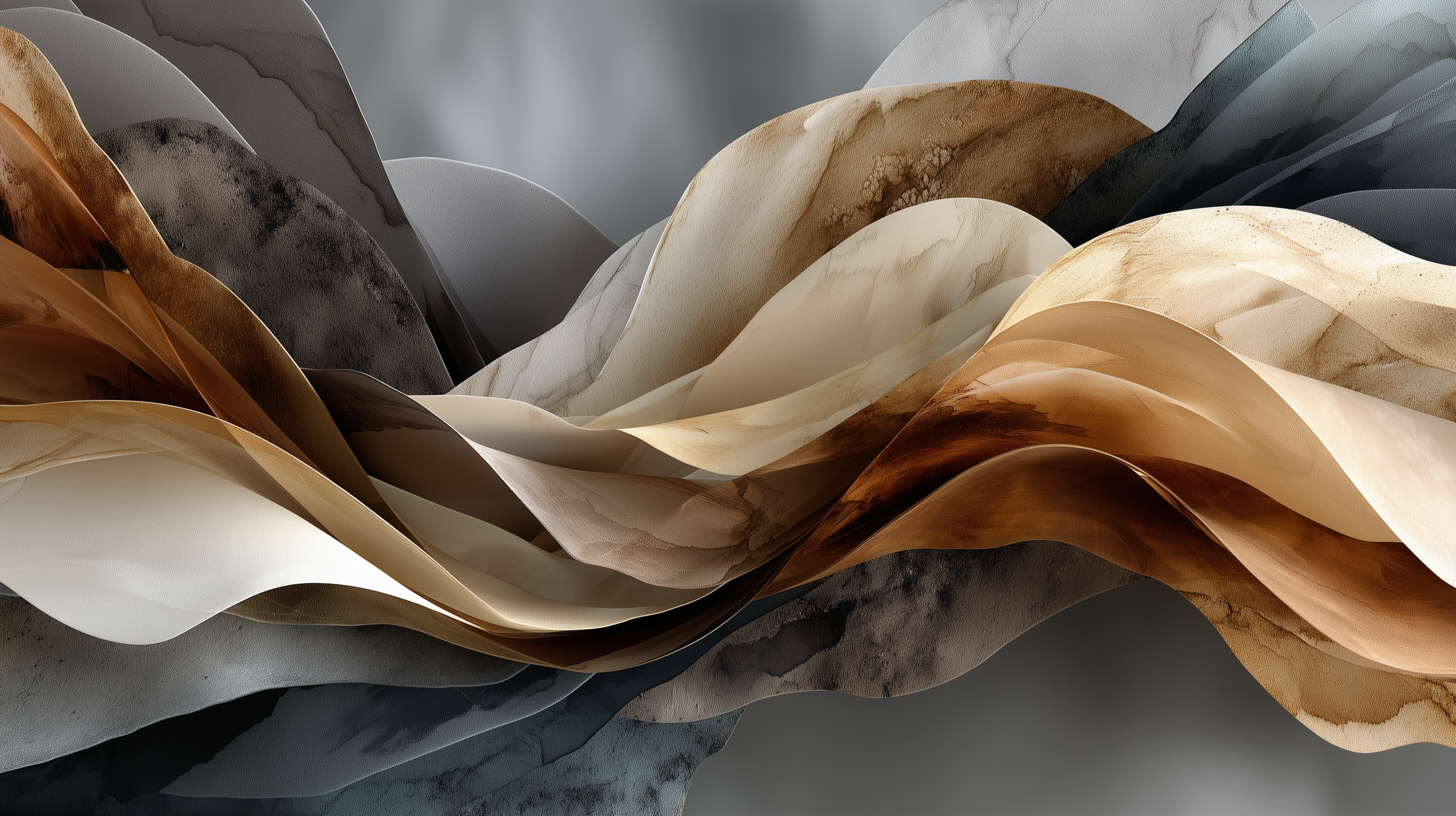 Sculpted Earth Flow Wall Mural