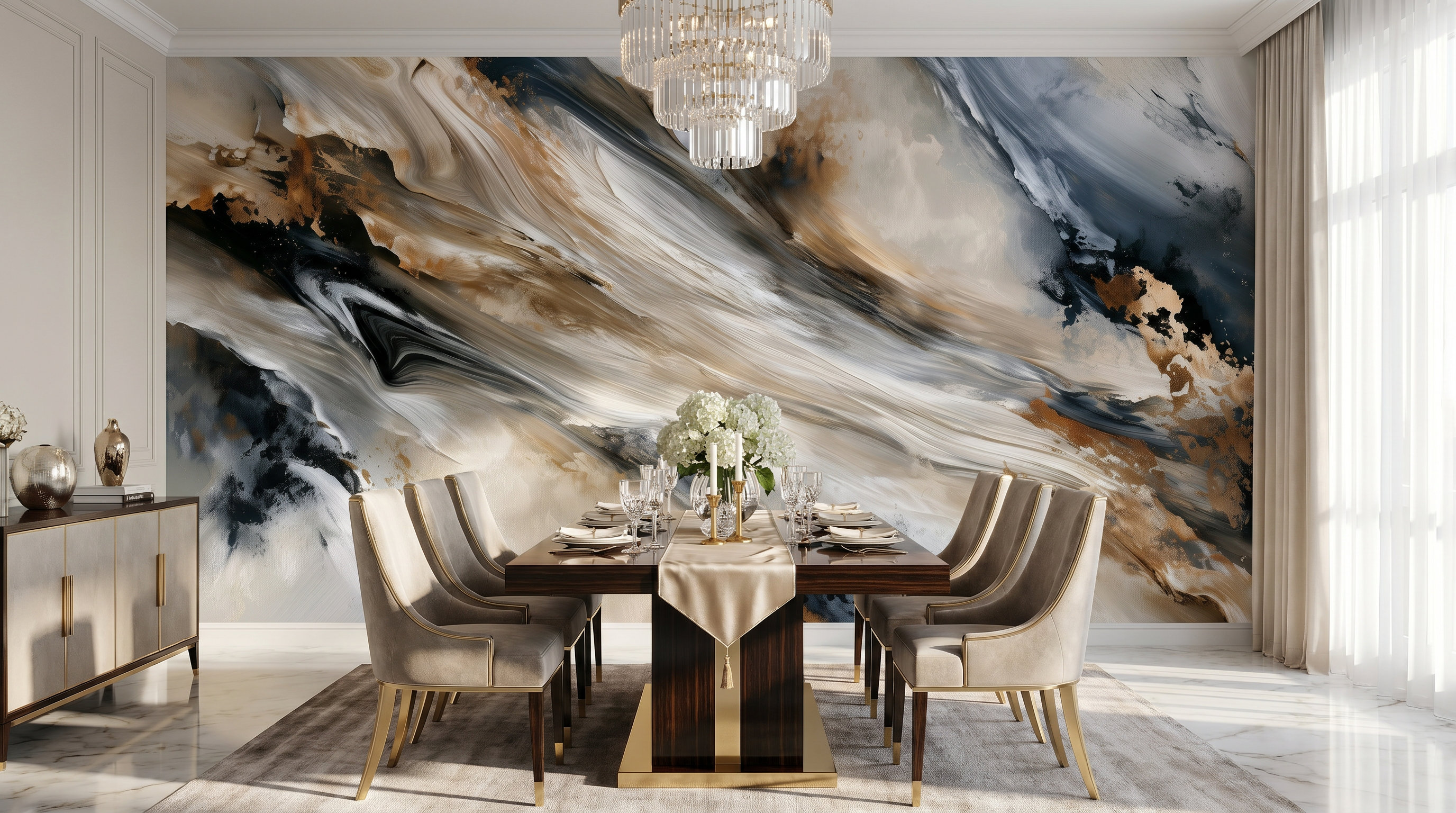 Mineral Flow Wall Mural