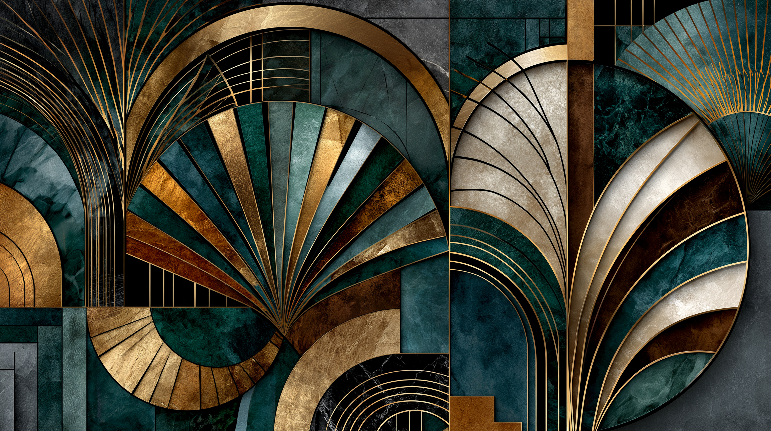 Emerald Deco Luxe Wall Mural