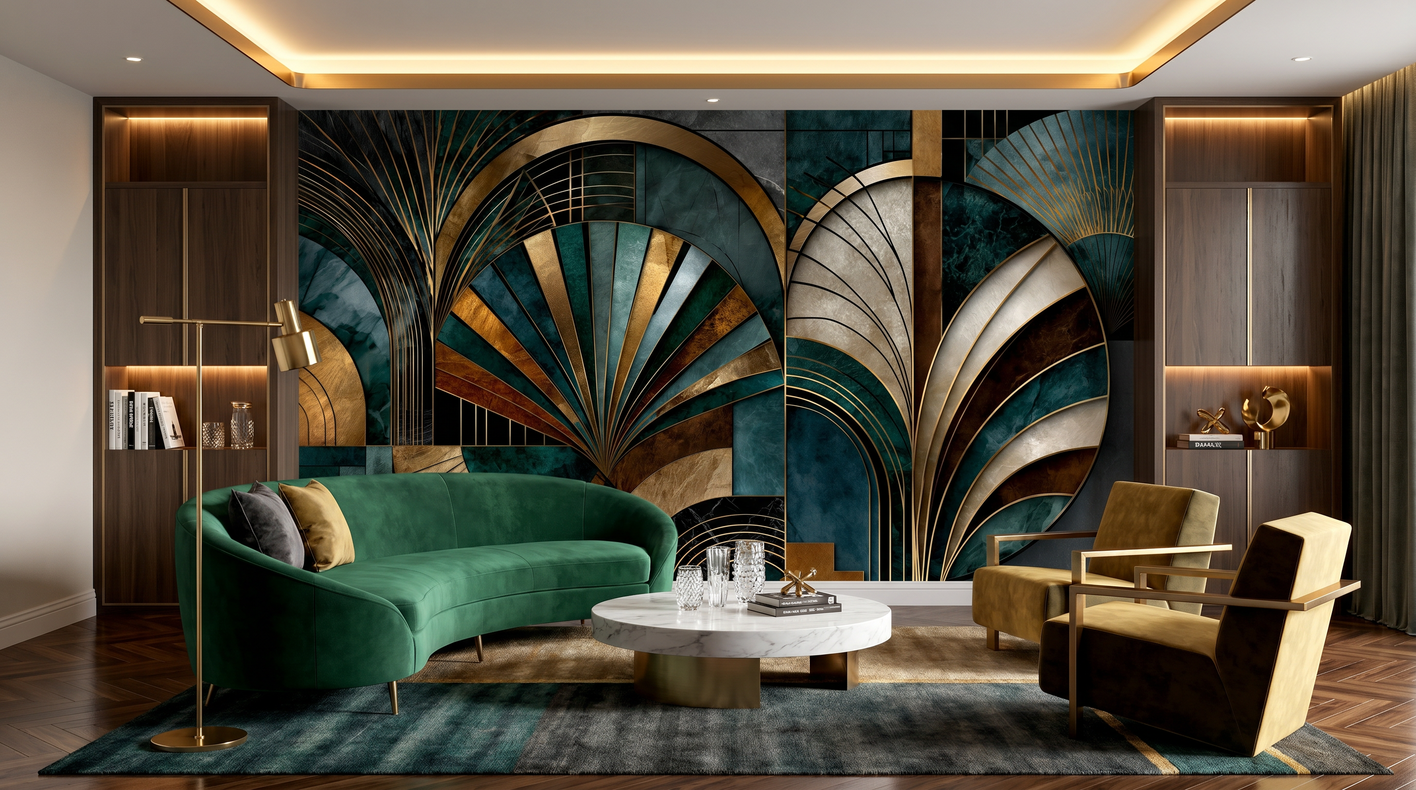 Emerald Deco Luxe Wall Mural