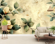 Ephemeral Beauty: Delicate Flowers on a Vintage Background