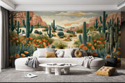Desert Splendor: A Tapestry of Cactus and Flowers