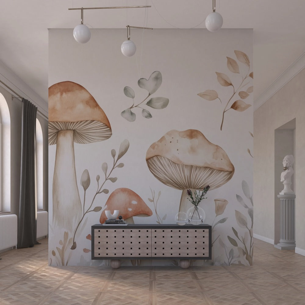 Forest Portrait: Elegance of Mushrooms in Watercolor