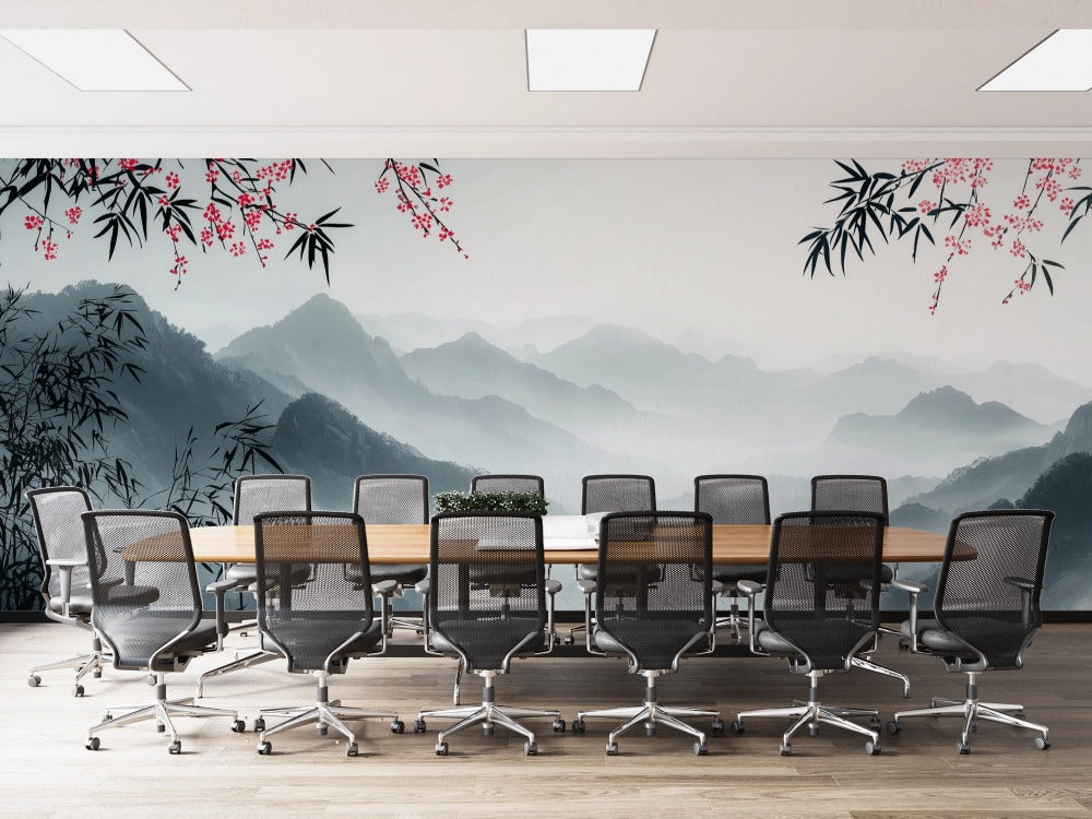 Morning Majesty: Blossoming among Misty Mountains