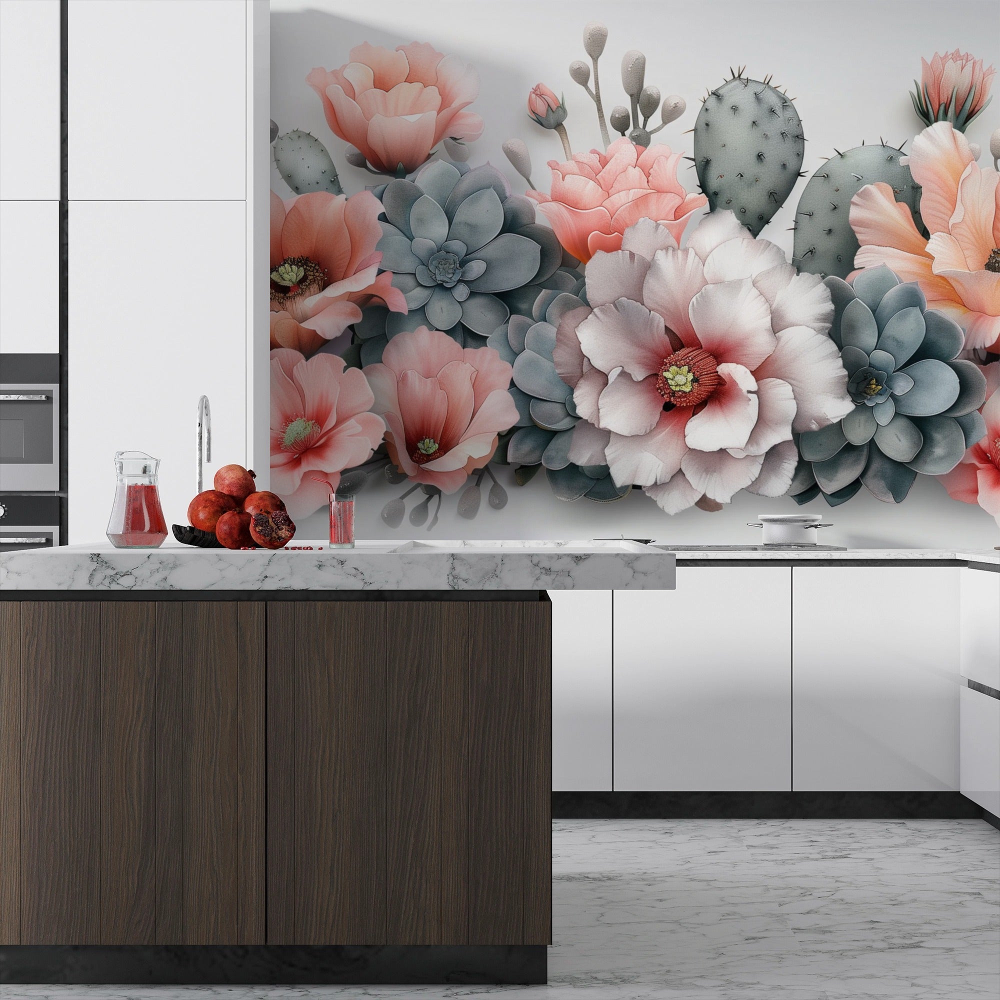 Surreal Garden: Succulents and Flowers in Harmony