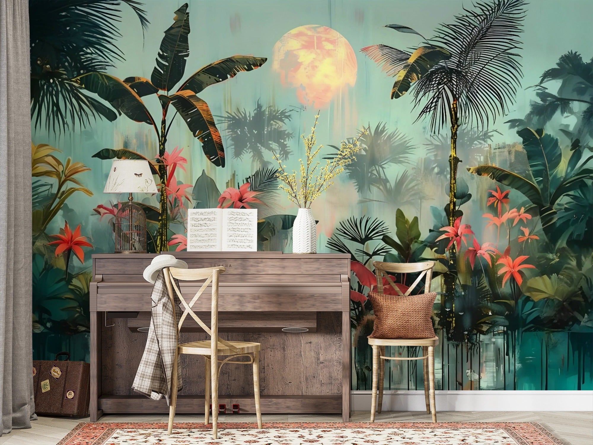 Tropical Twilight A Dream under the Red Sun