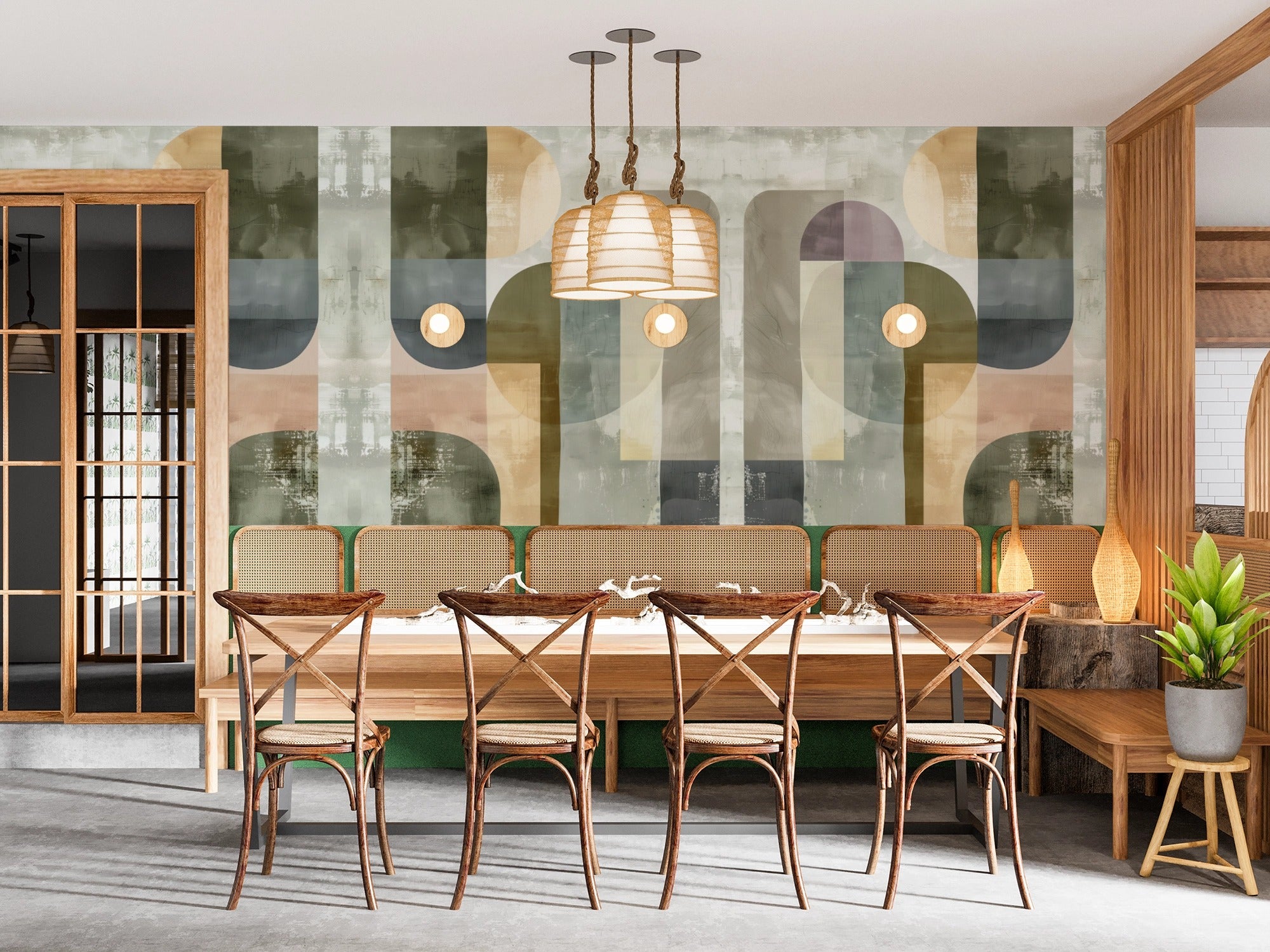 Modern Fragments: Play of Shapes and Neutral Textures