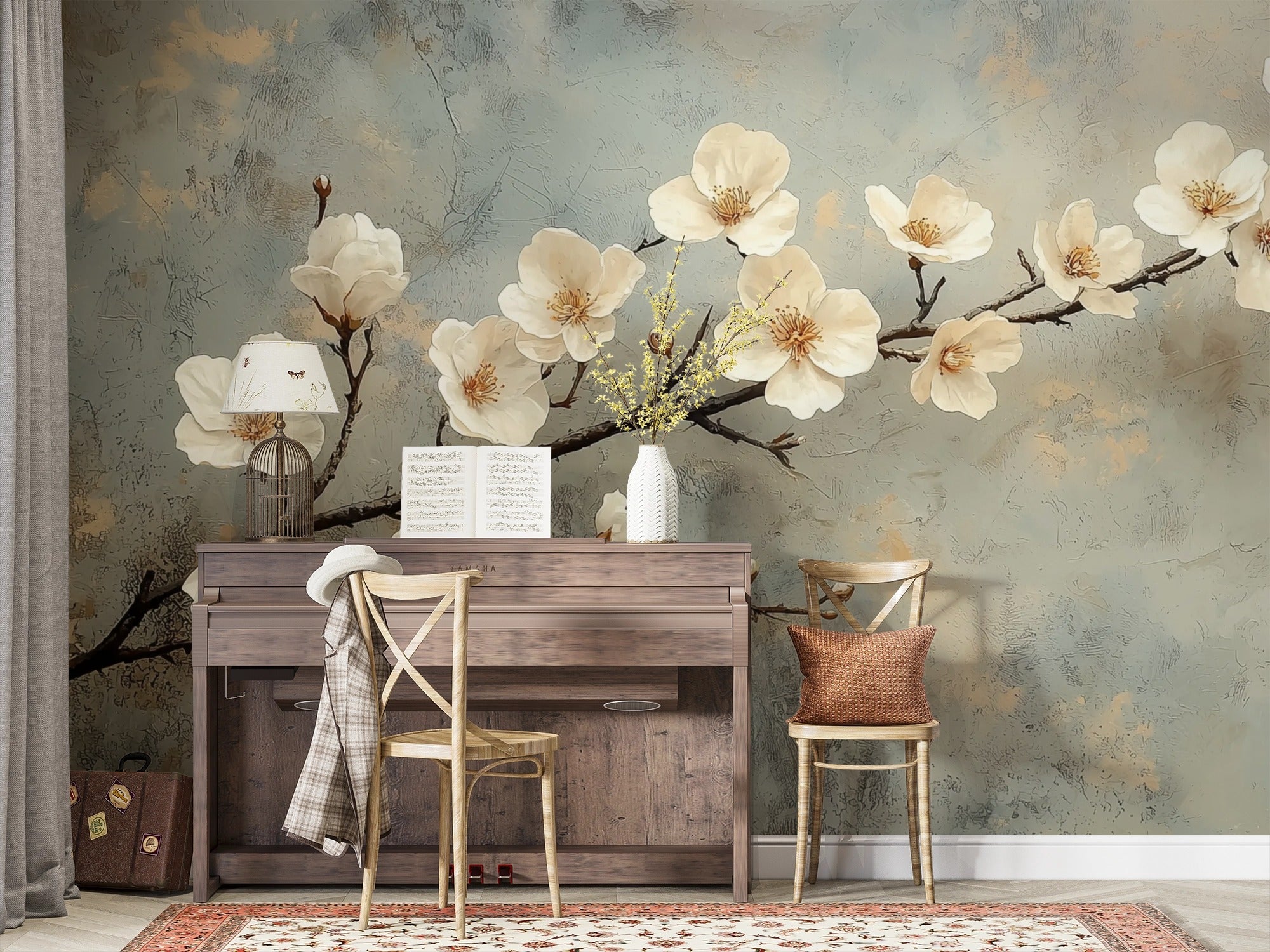 Floral Elegance: Minimalist Nature in Soft Tones