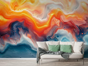 Warm Storm: Fluid Abstraction in Vibrant Tones